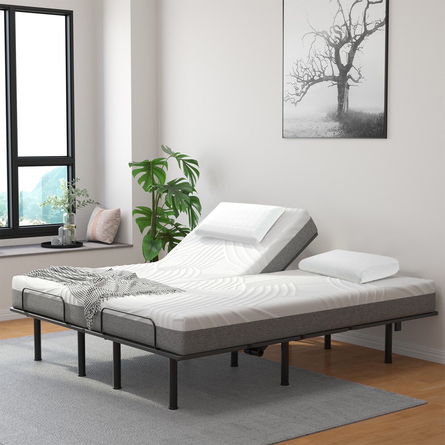 Cooling Gel Memory Foam Pillow with 3D Cutting Technology for Neck Support - Set of 2