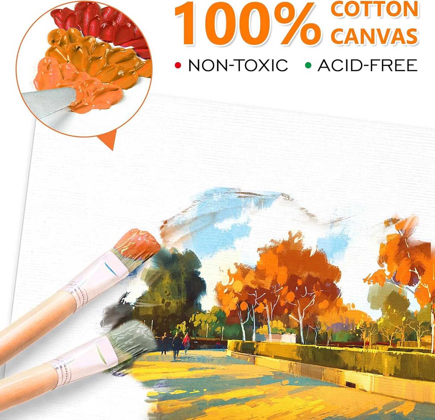Painting Canvas Panels, 36 Pack, 5x7, 8x10in (18 of Each), 100% Cotton, Primed White Canvas Boards for Painting, Blank Canvases for Kids, Adults &#x26; Artists for Acrylic and Oil Painting