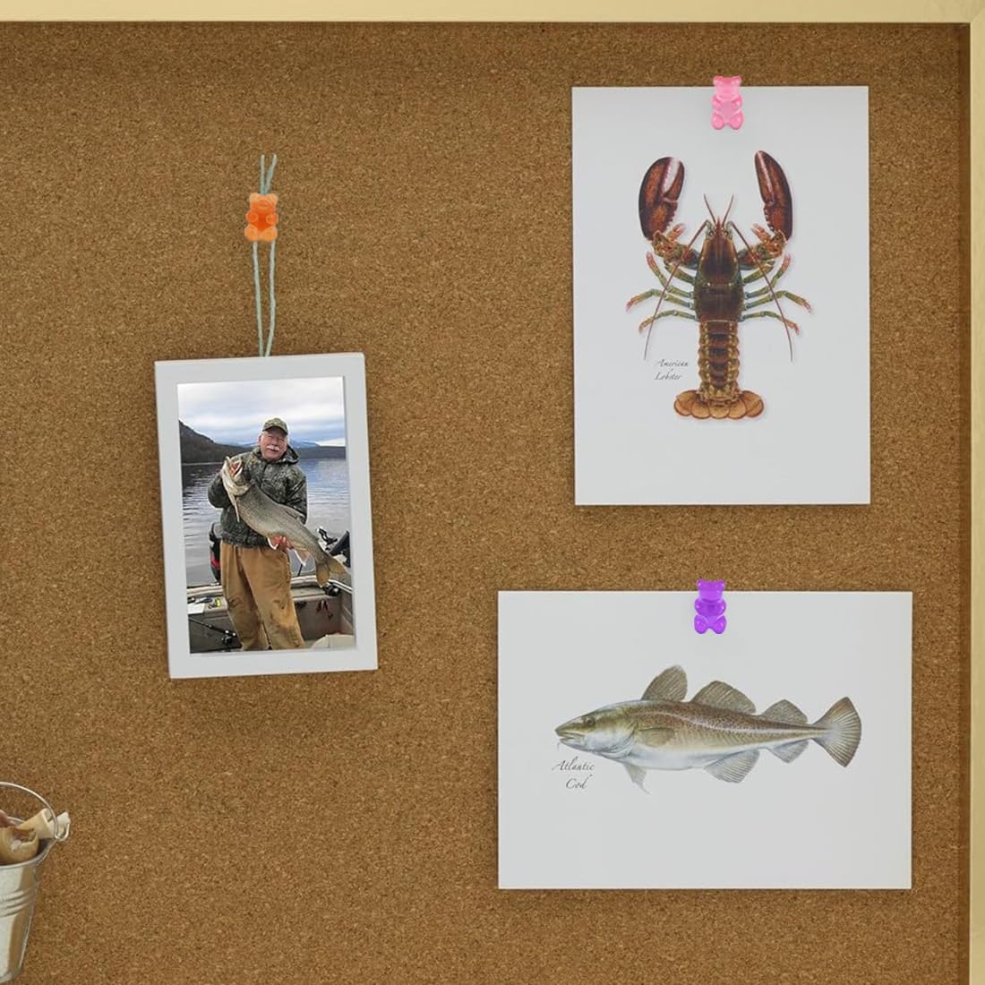 25 pcs colorful translucent gummy bear push pins cute resin thumbtacks for cork boards and bulletin boards