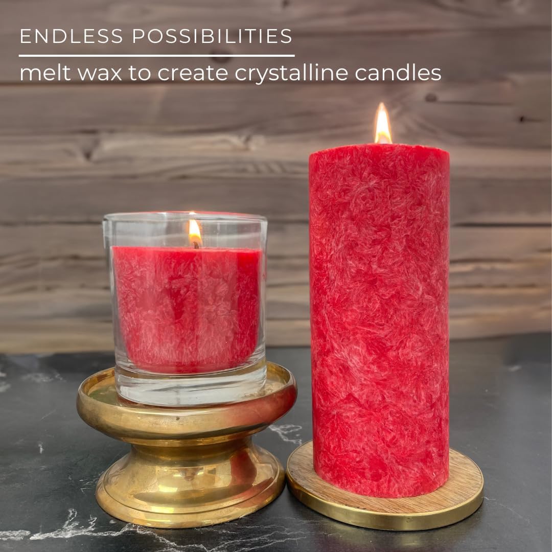 Snow Pearled Candle with Wicks | Sand Candle Wax kit | 10lbs of Candle Sand with 50 Wicks Included | Unscented Powder Candles for Candle Making, Weddings, and Parties