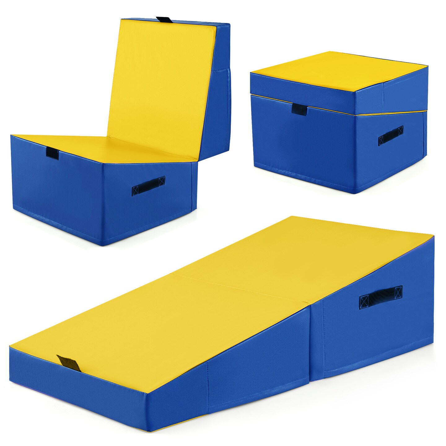 Folding Portable Incline Yoga Gymnastics Tumbling Mat Suitable for Gymnastics Room or Kindergarten