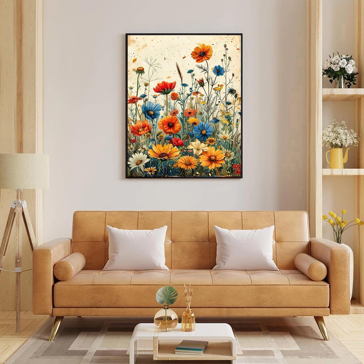 Diamond Painting Kits for Adults - Flowers DIY 5D Diamond Art Kits Full Drill