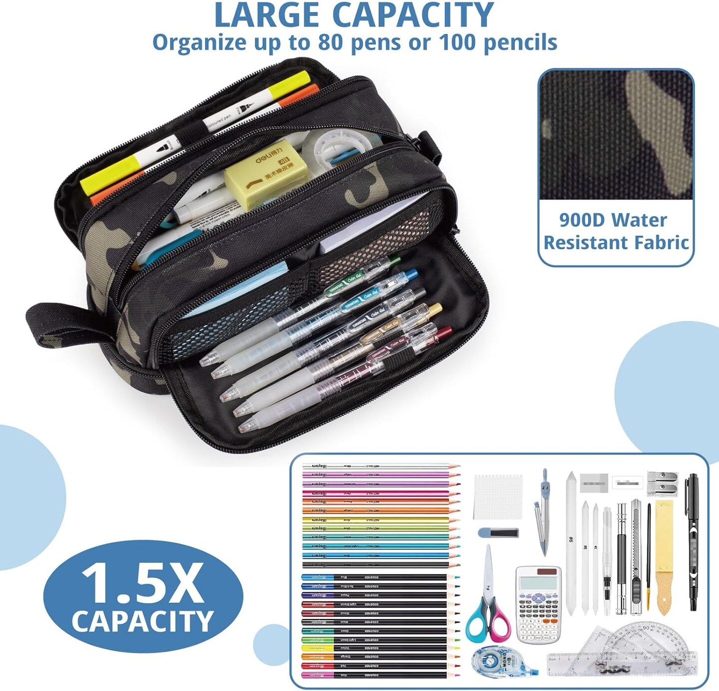 Tactical 4 Compartments Pencil Case