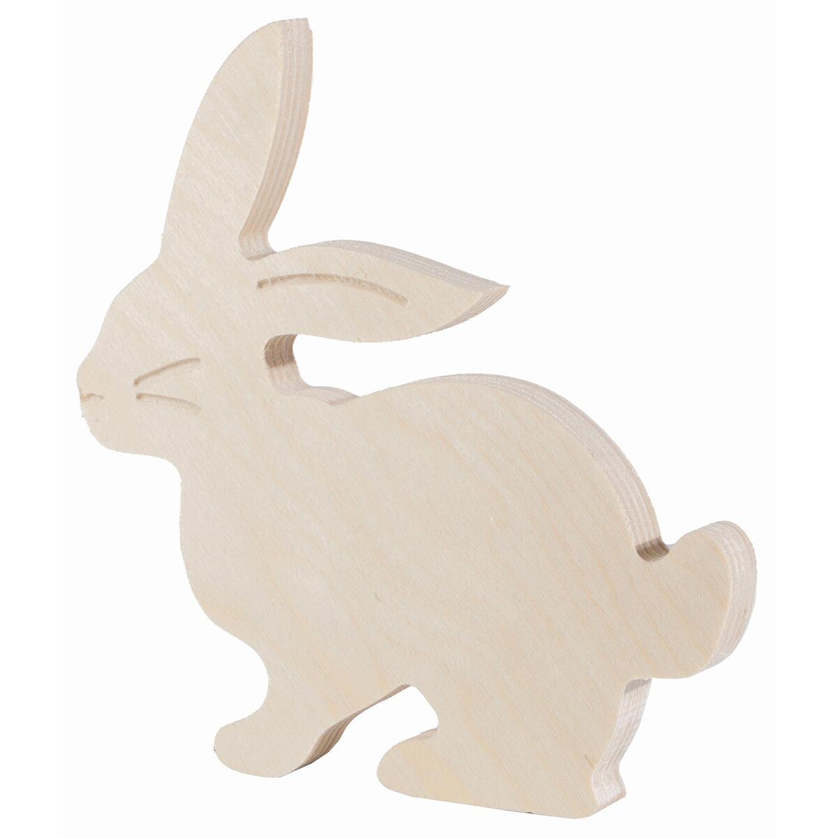 Good Wood By Leisure Arts Shape Bunny 6"X 6.38"X .5", Wooden Shapes, Wood Shapes, Wooden Shapes Wall Decor, Large Small Shapes For Crafts