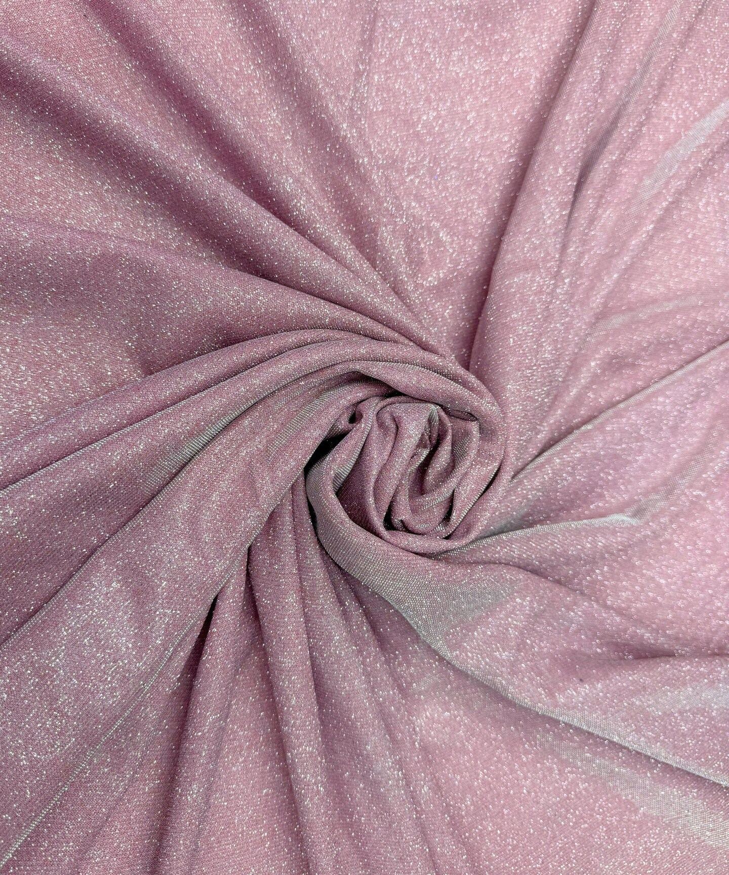 Pink Glitter Lurex Knit Fabric by the Yard, 2 Way Stretch, 60"