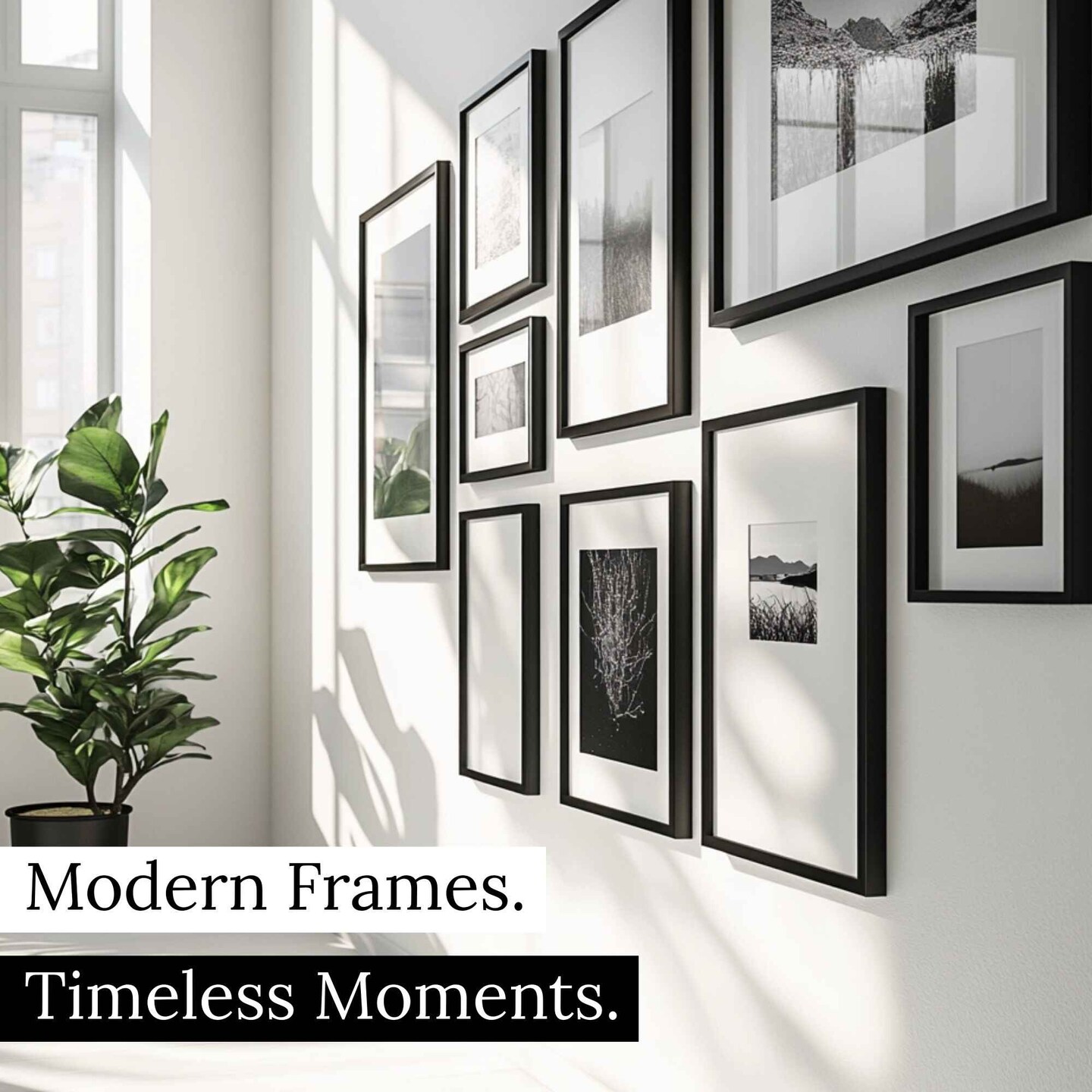 Modern Black Wood 48x24 Picture Frame &#x2013; Wall 48 x 24 Poster Frame Wooden Photo Frame