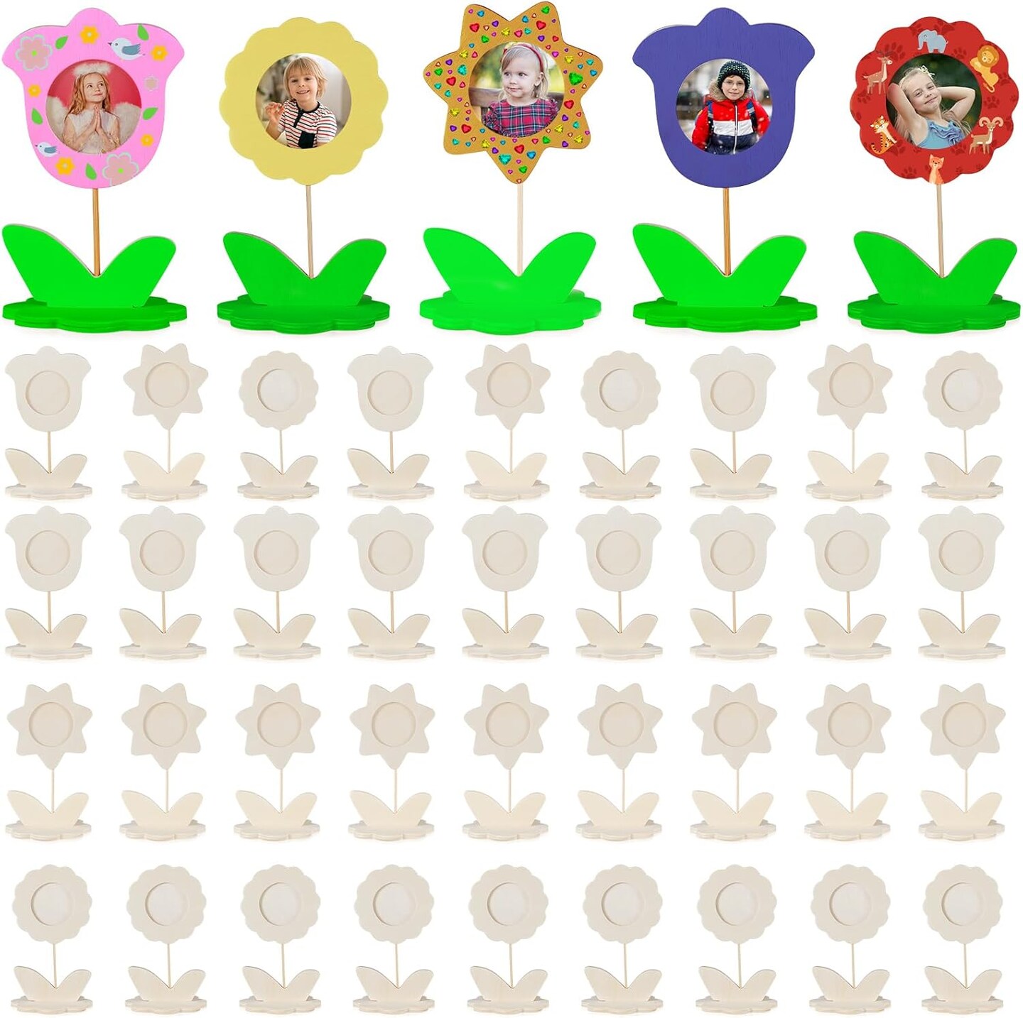 12 Pcs Mothers Day Crafts Flower Picture Frames