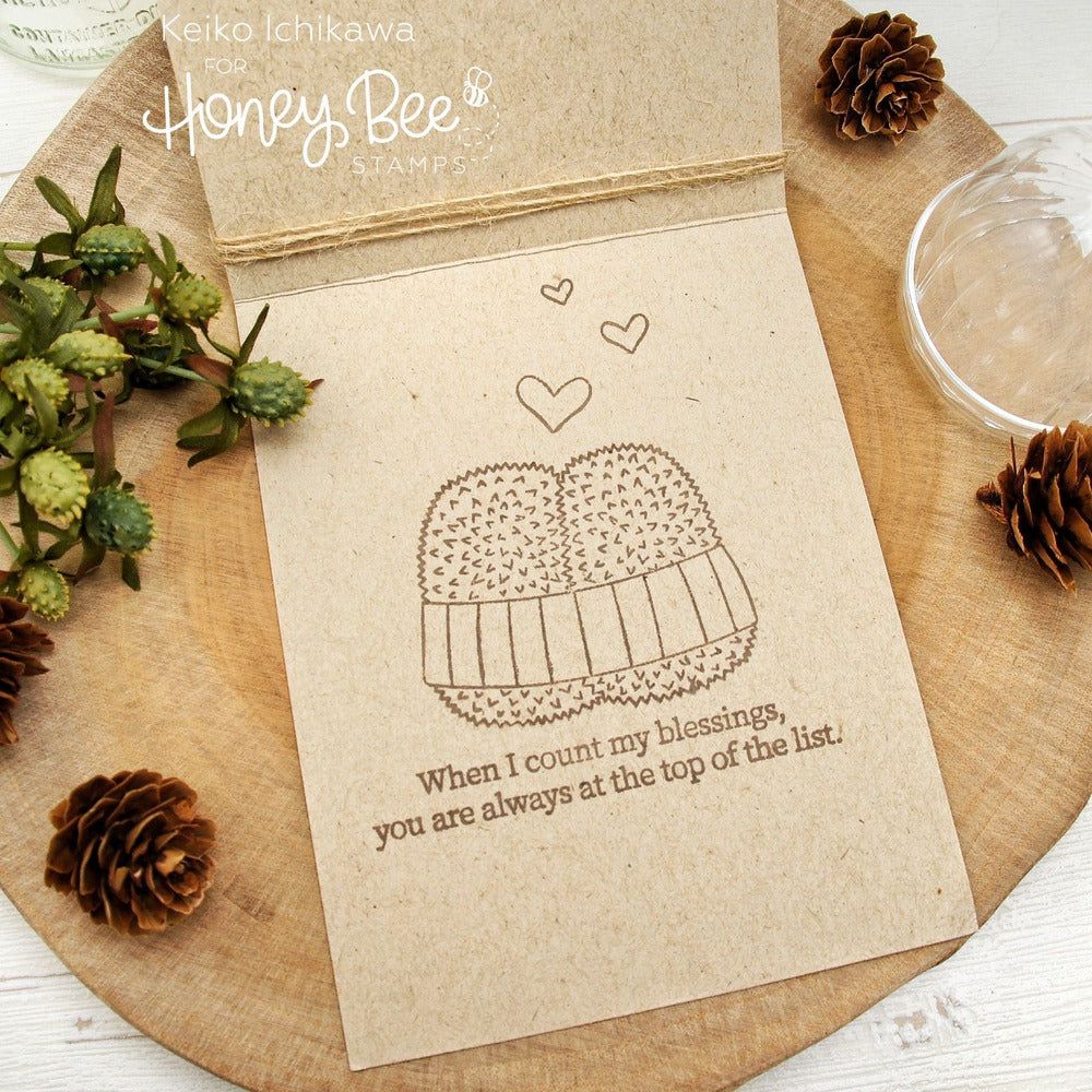Inside: Thankful Sentiments - Honey Cuts - Coordinating Dies