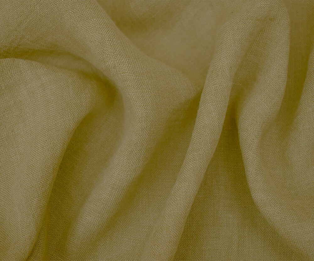 Beige Washed Semi-Sheer Washed Solid Linen Woven Fabric By the Yard