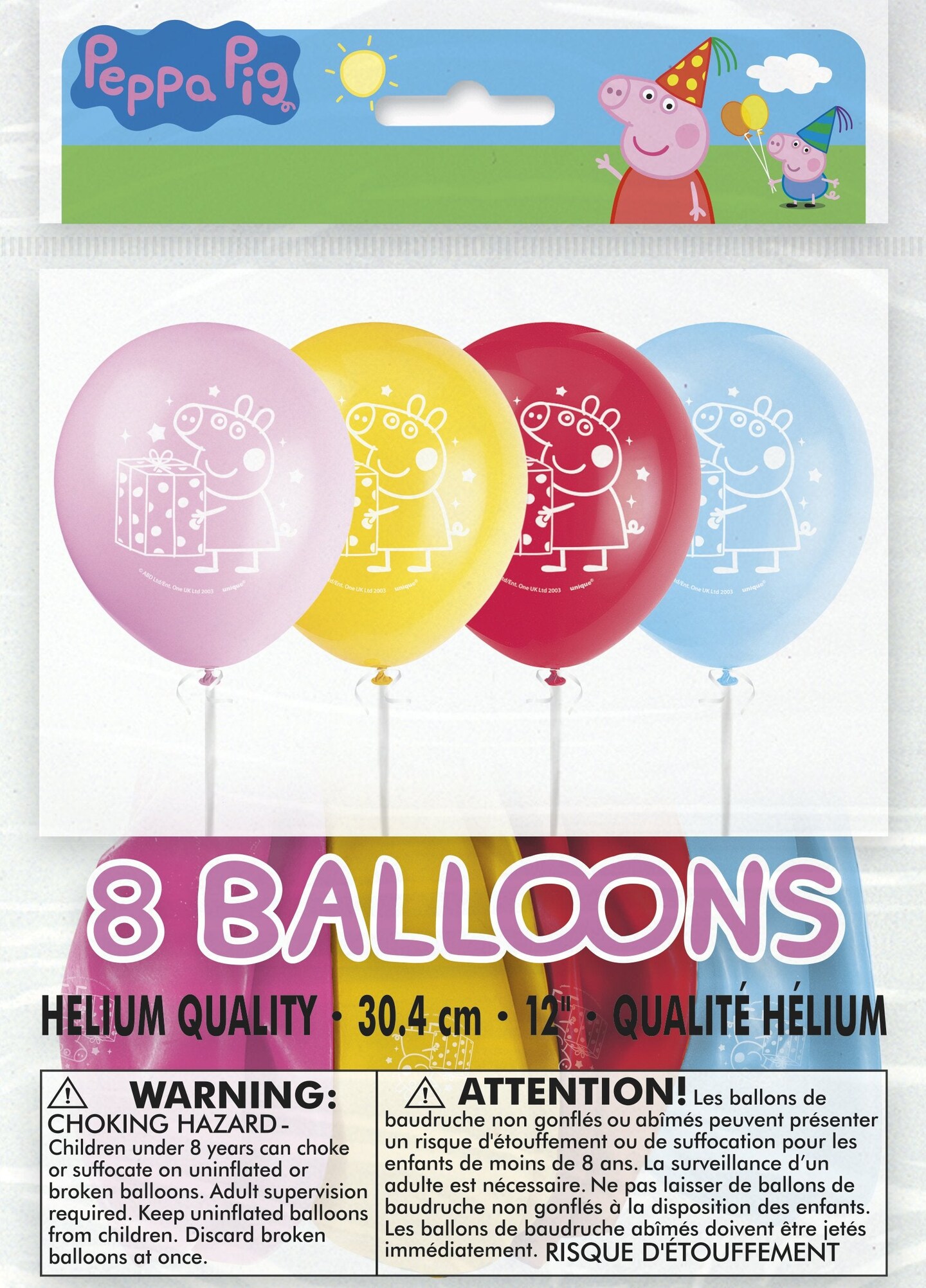 Peppa Pig 12&#x22; Latex Balloons - 8ct