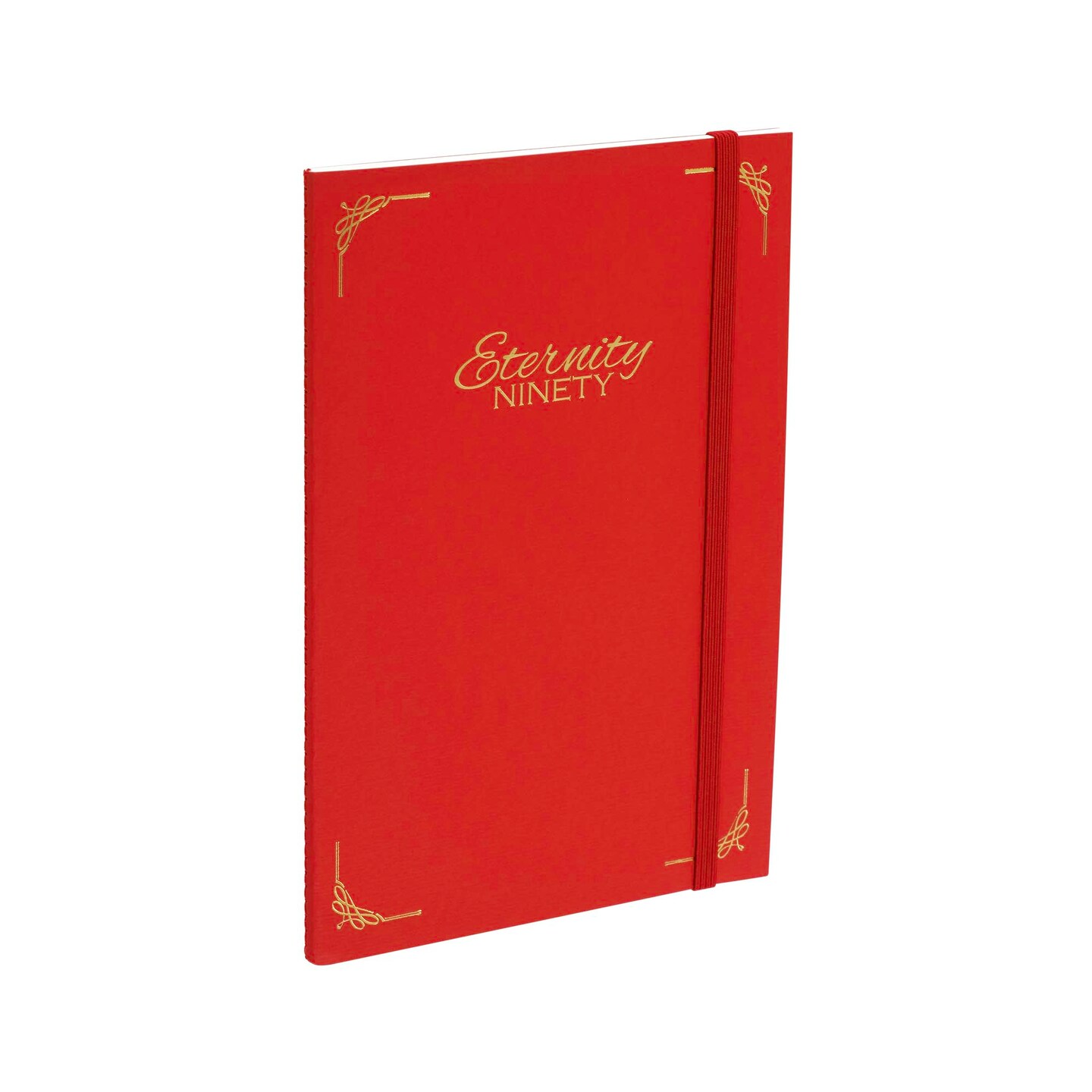 New York Central Eternity Ninety Flat Book - 5x5x8.5&#x22; Sketch Watercolor Journal - Red Soft Paperback Cover - Watercolor Sketchbook Journal w/ Elastic Band,  10 Sheets 100% Cotton, 90 lb Cold-Pressed