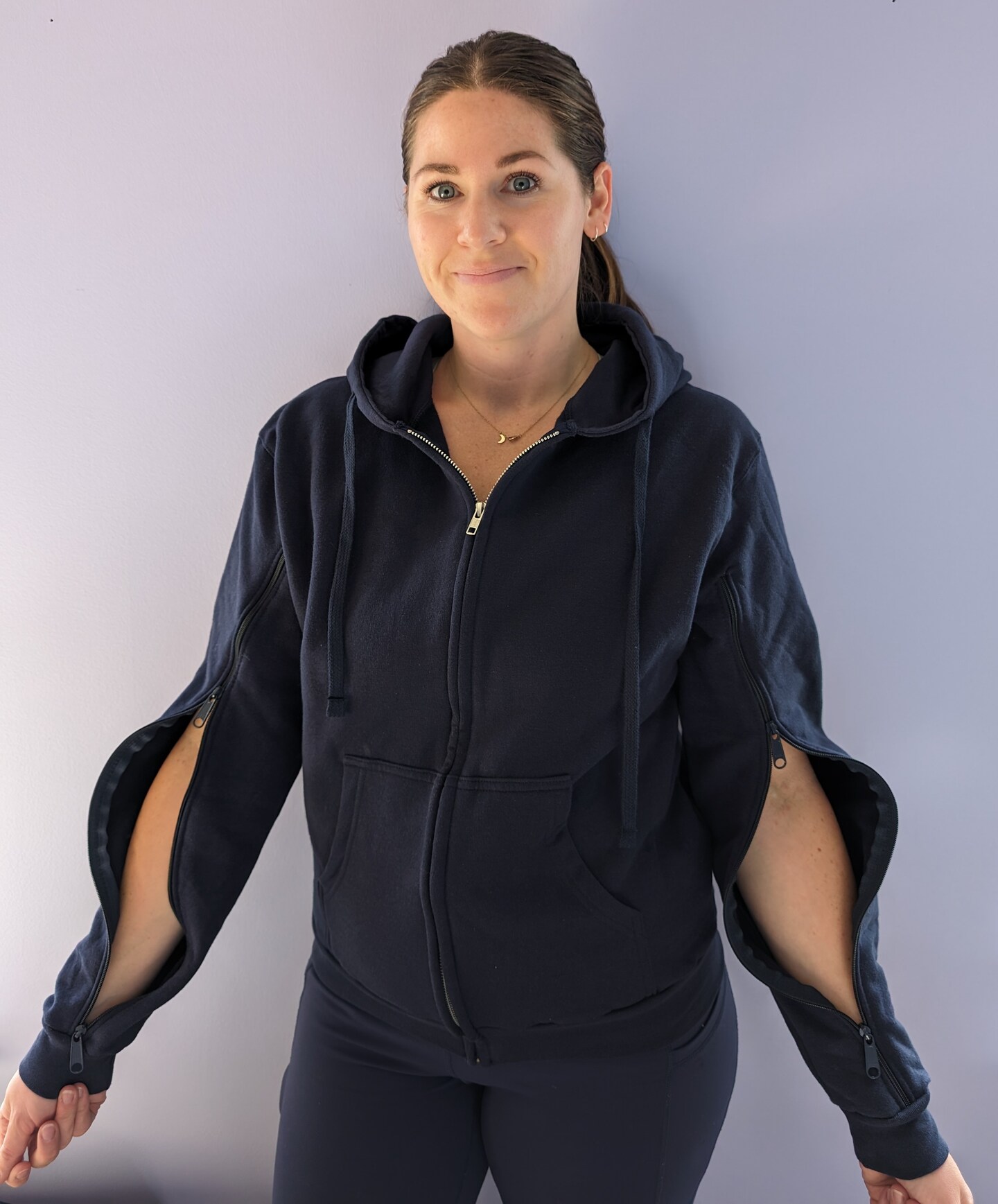 Zippered Arm Access full zip Hoodies in multiple colors- Unisex
