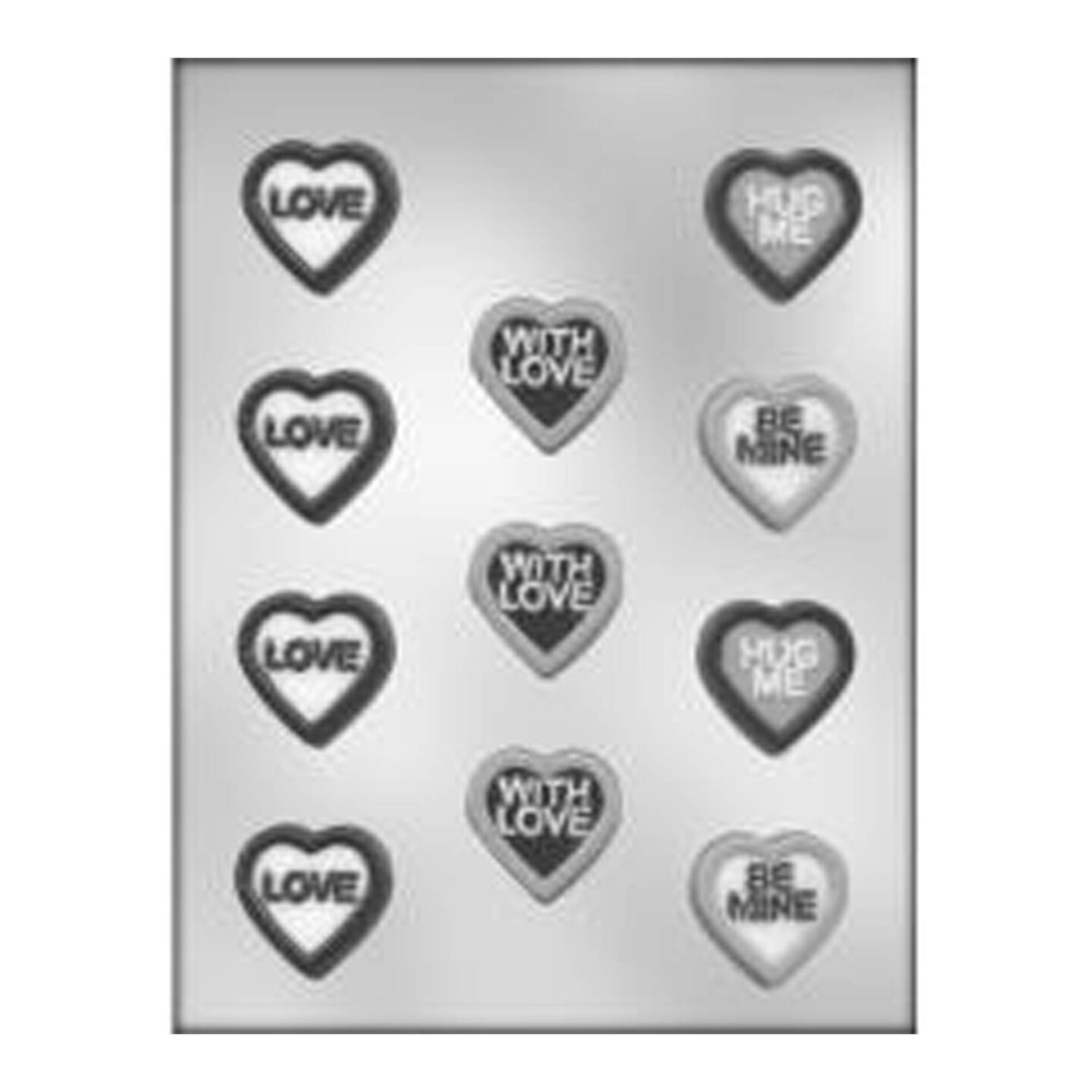 Heart with Messages Chocolate Mold for Personalized Treats