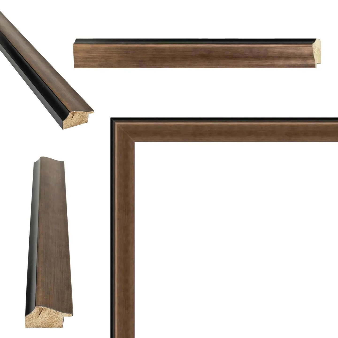 Vintage Brushed Rust Copper Black Picture Frame 16x20 frame