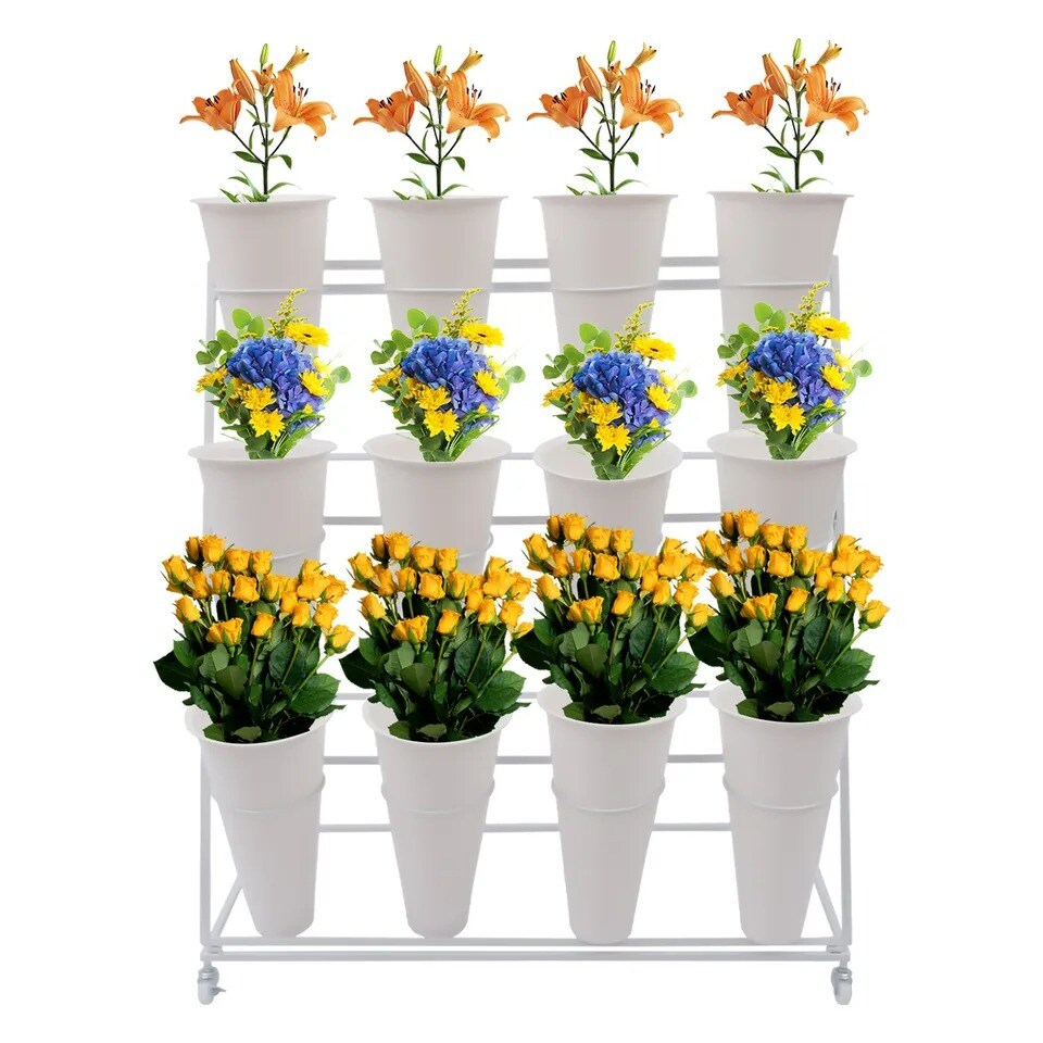 3-Tier Flower Shop/Florist Store Display Plant/ Pot/ Bouquet Rack Holder Stand