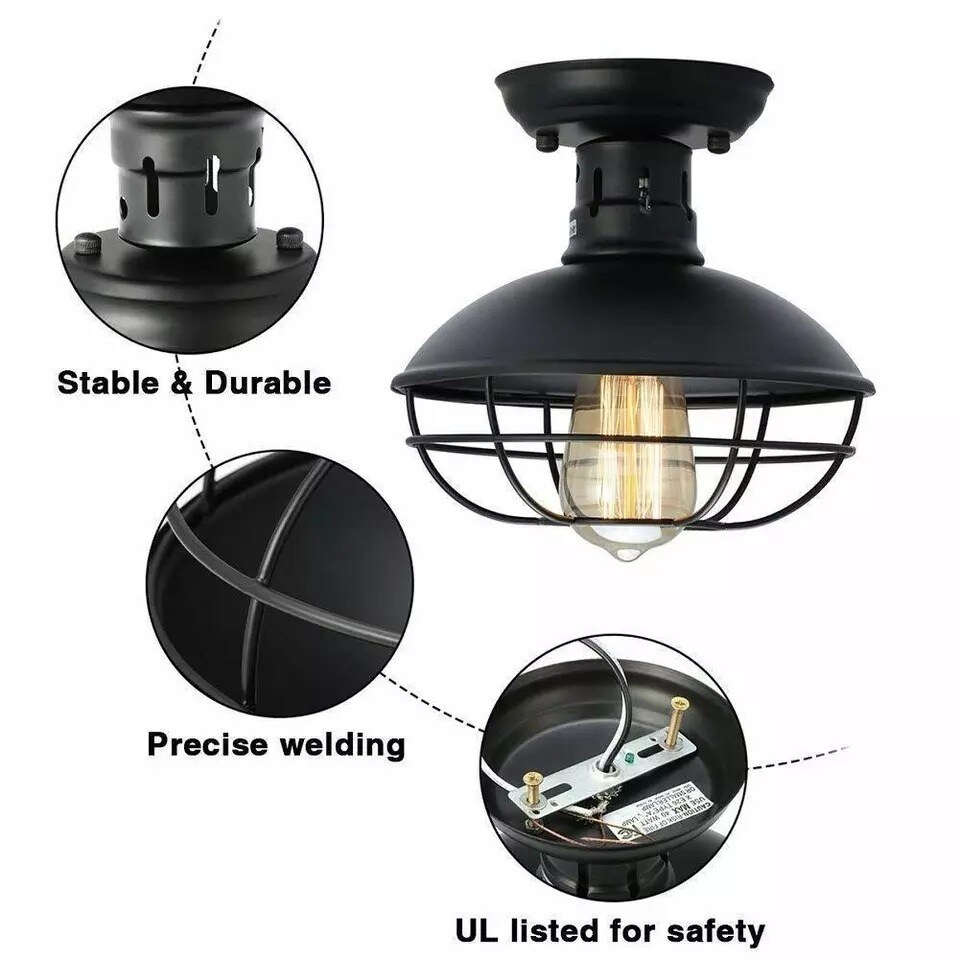Farmhouse Rustic Industrial Ceiling Pendant Light Hanging Pendant Lamp Fixture