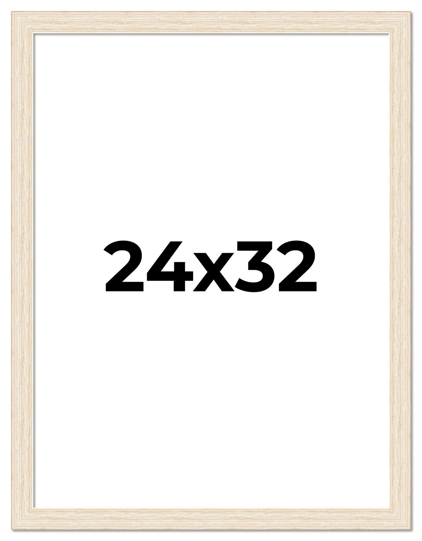 24x32 Wide Barnwood Picture Frame with UV-Resistant Acrylic &#x26; Acid Free Backing, Available in 6 Paint Finishes - Grey, Brown, White, and Black