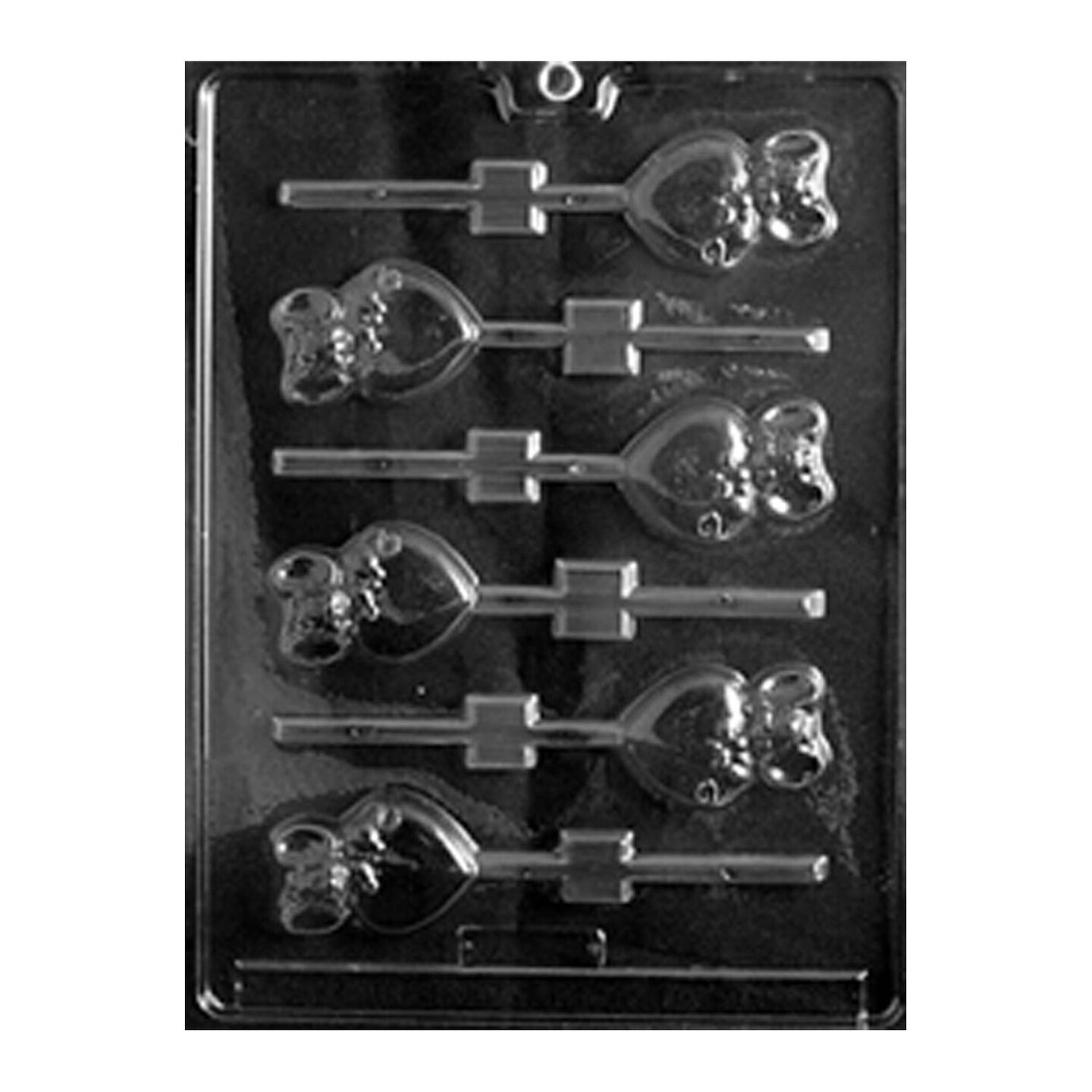 Mouse on Heart Lolly Chocolate Mold