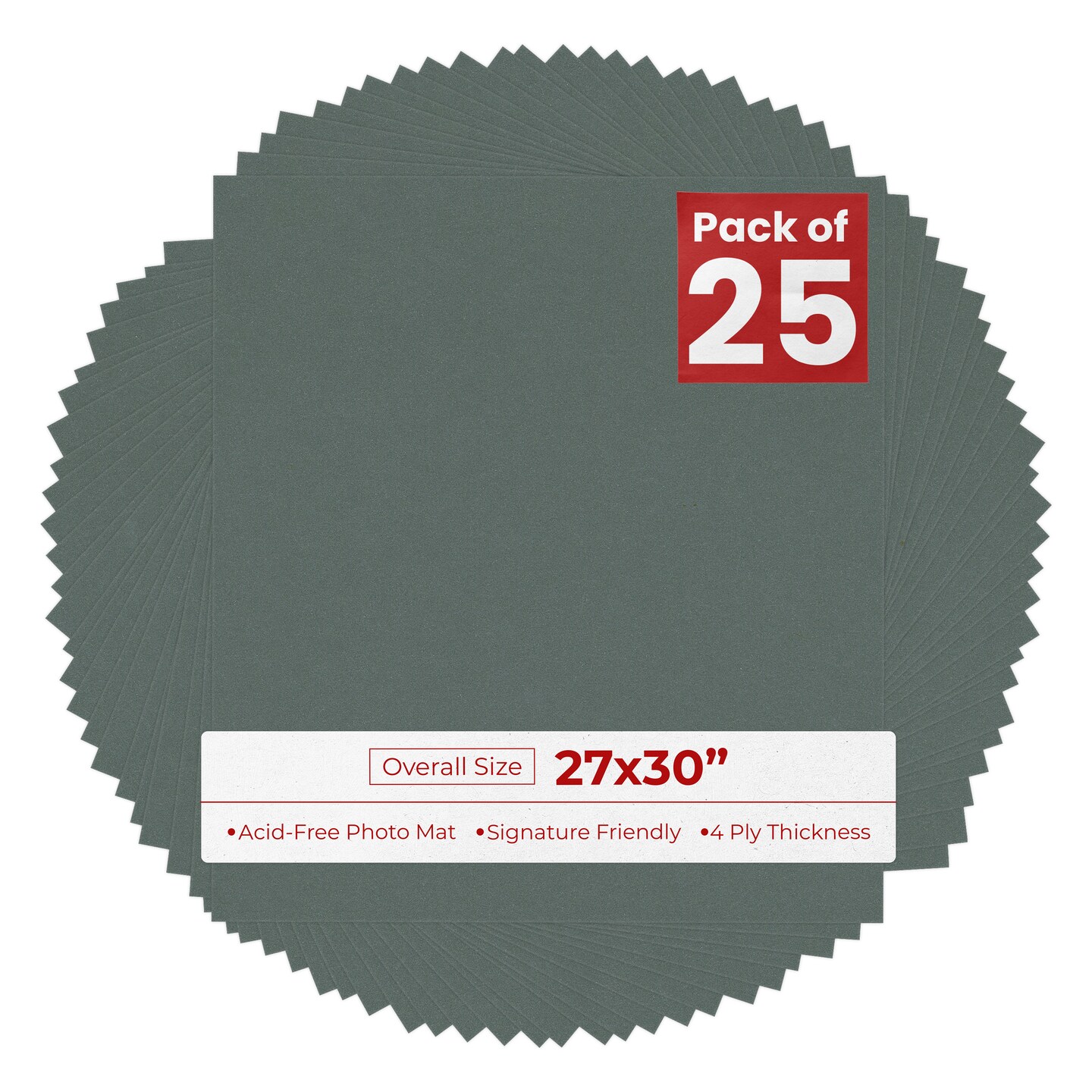Granite Gray 27x30 Uncut Mat Board - Blank Sheets, No Opening, Color ...