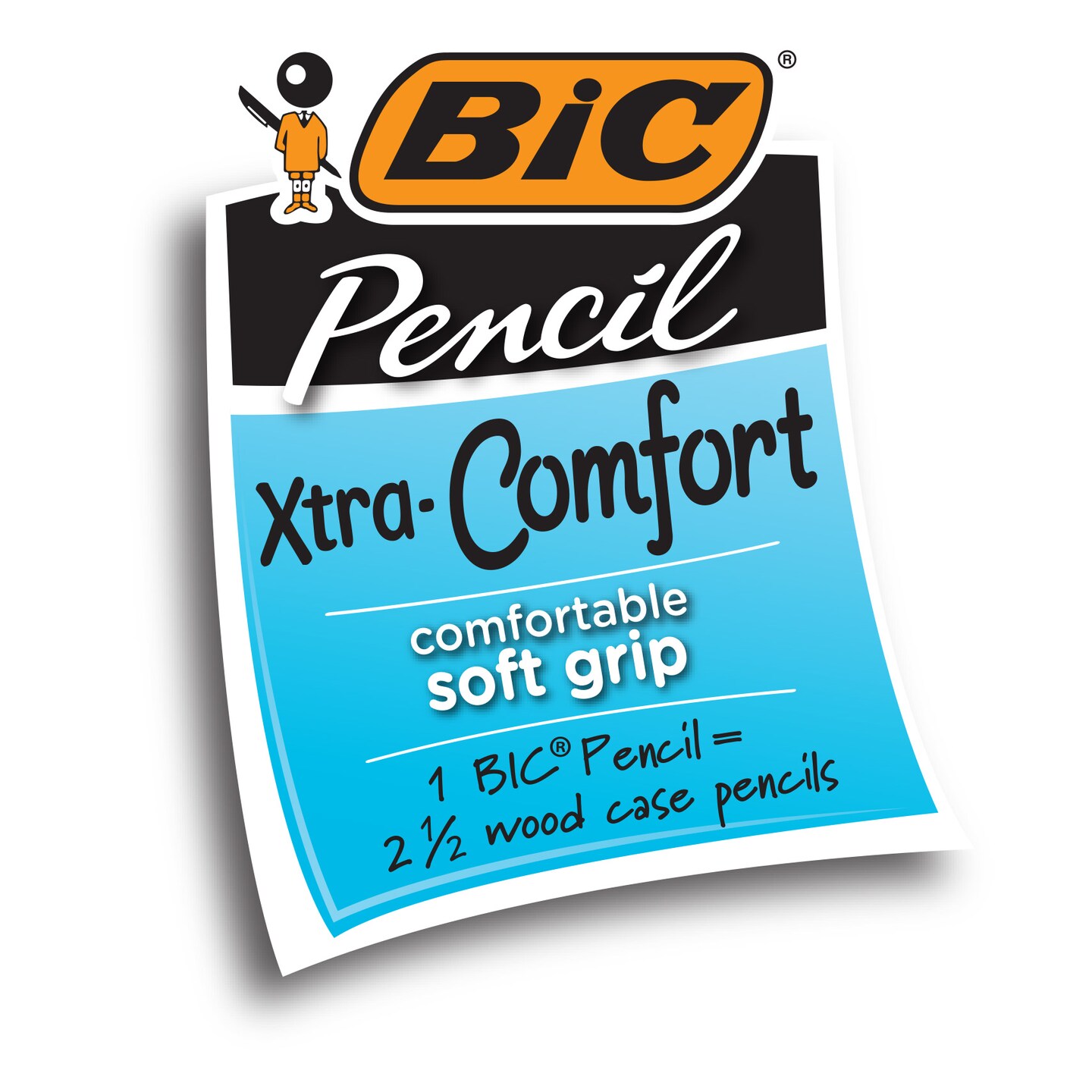 BIC Xtra Comfort Mechanical Pencils with Erasers, Medium Point (0.7mm), 12-Count Pack, Bulk Mechanical Pencils for School or Office Supplies