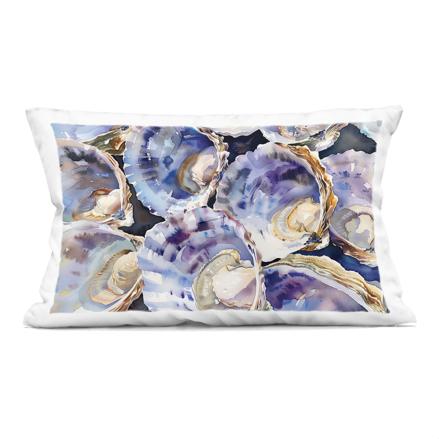Stupell Industries Maritime Clams & Oysters Decorative Printed Pillow design by Heidi Kuntz, 14 x 7 x 20