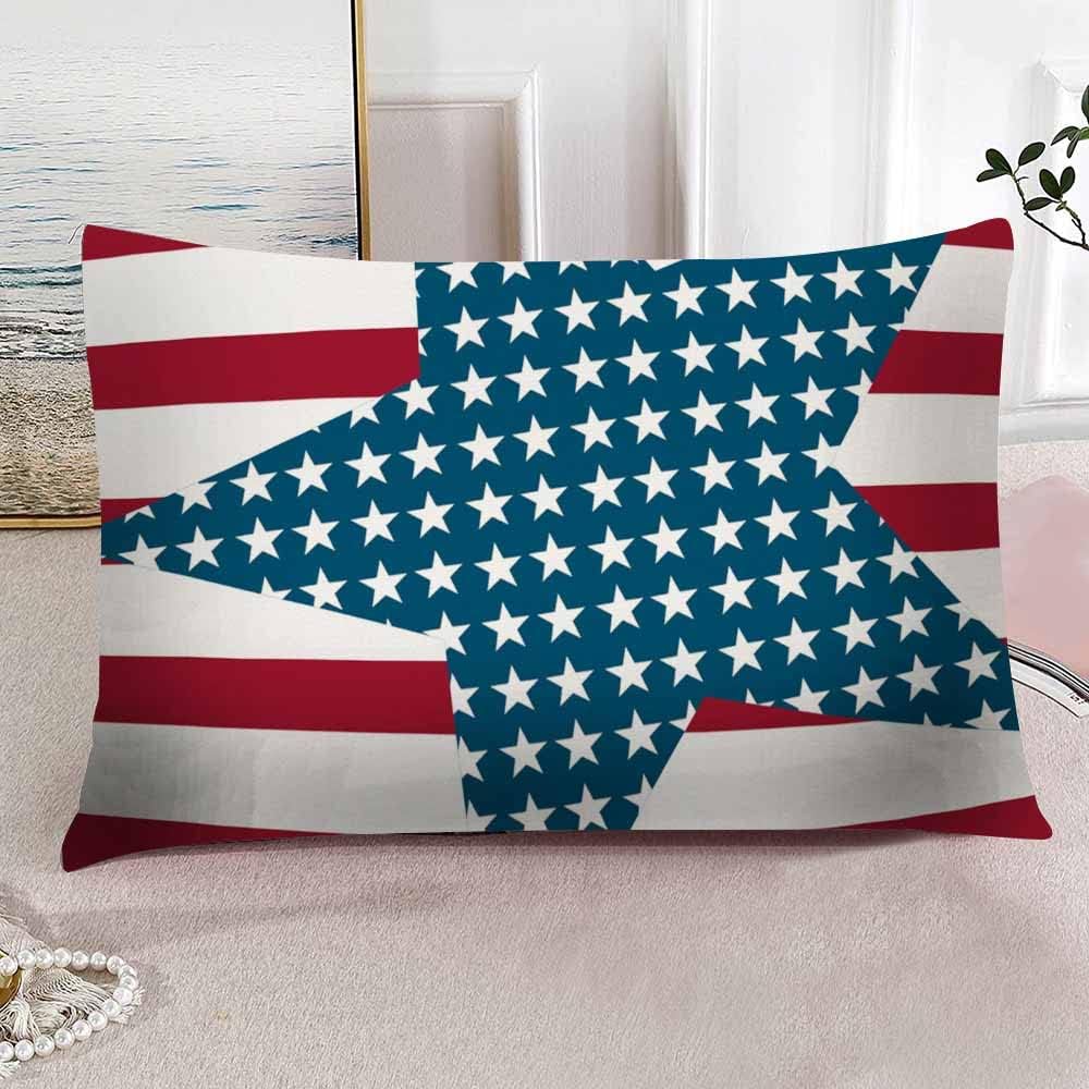Throw Pillow Covers 4th July Vintage American Flag Patriotic Ornate Amenrican Flag Cushion Pillow Case Home Decor Pillowcase