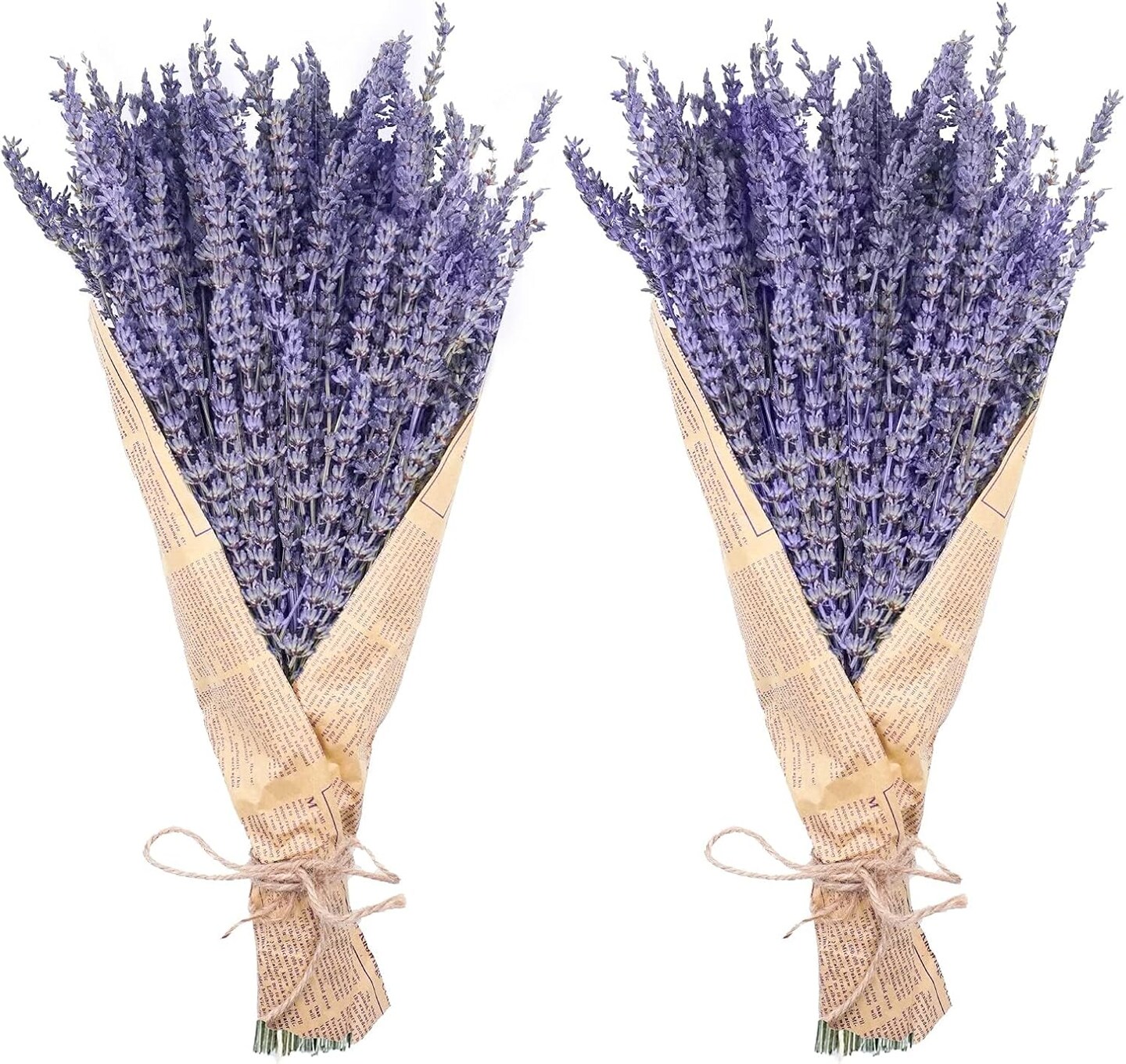 Dried Lavender Bundles, Natural Dried Lavender Flowers 280-300 Stems 16“ for Home Weeding Decoration Flower Arrangements Home Fragrance 2 Bundles
