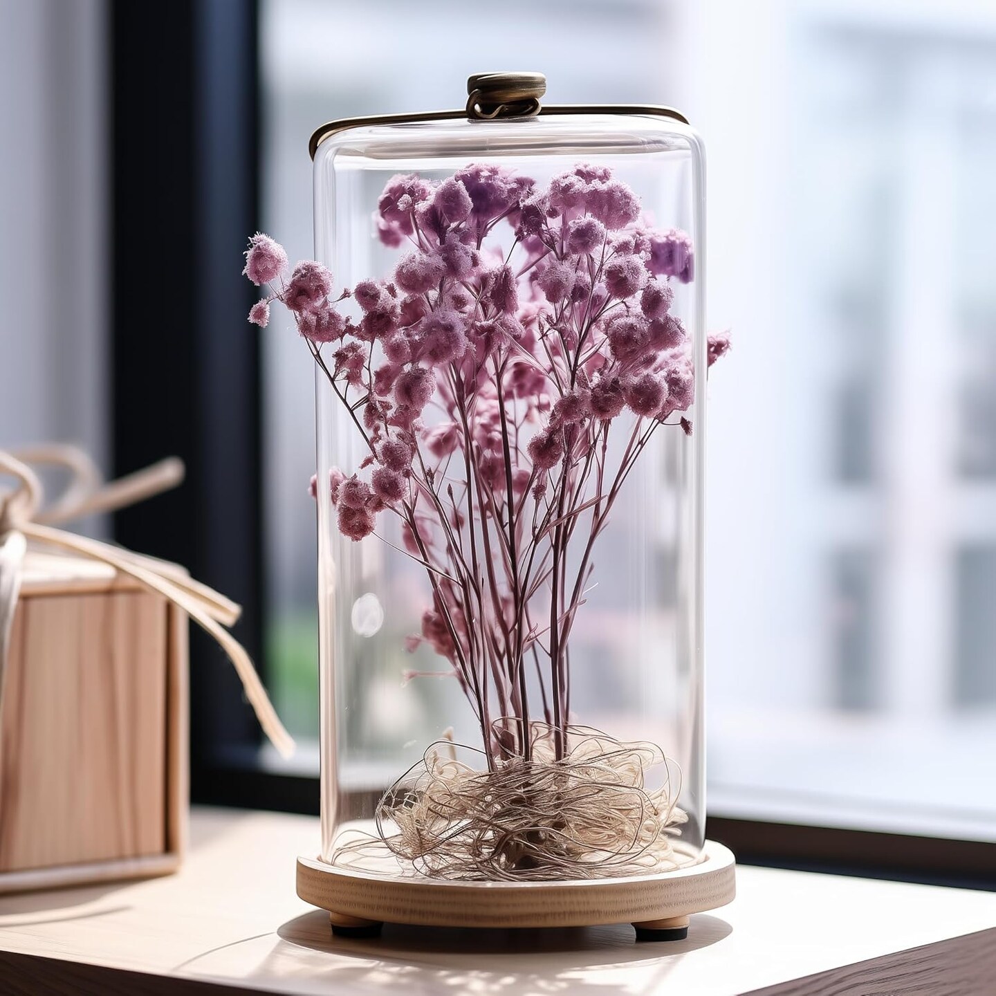 50 pcs Mini Dried Purple Baby Breath Flower Purple Dried Flower for Crafts Press Flowers Wedding Wreath Decoration Gift Card Decor Floral