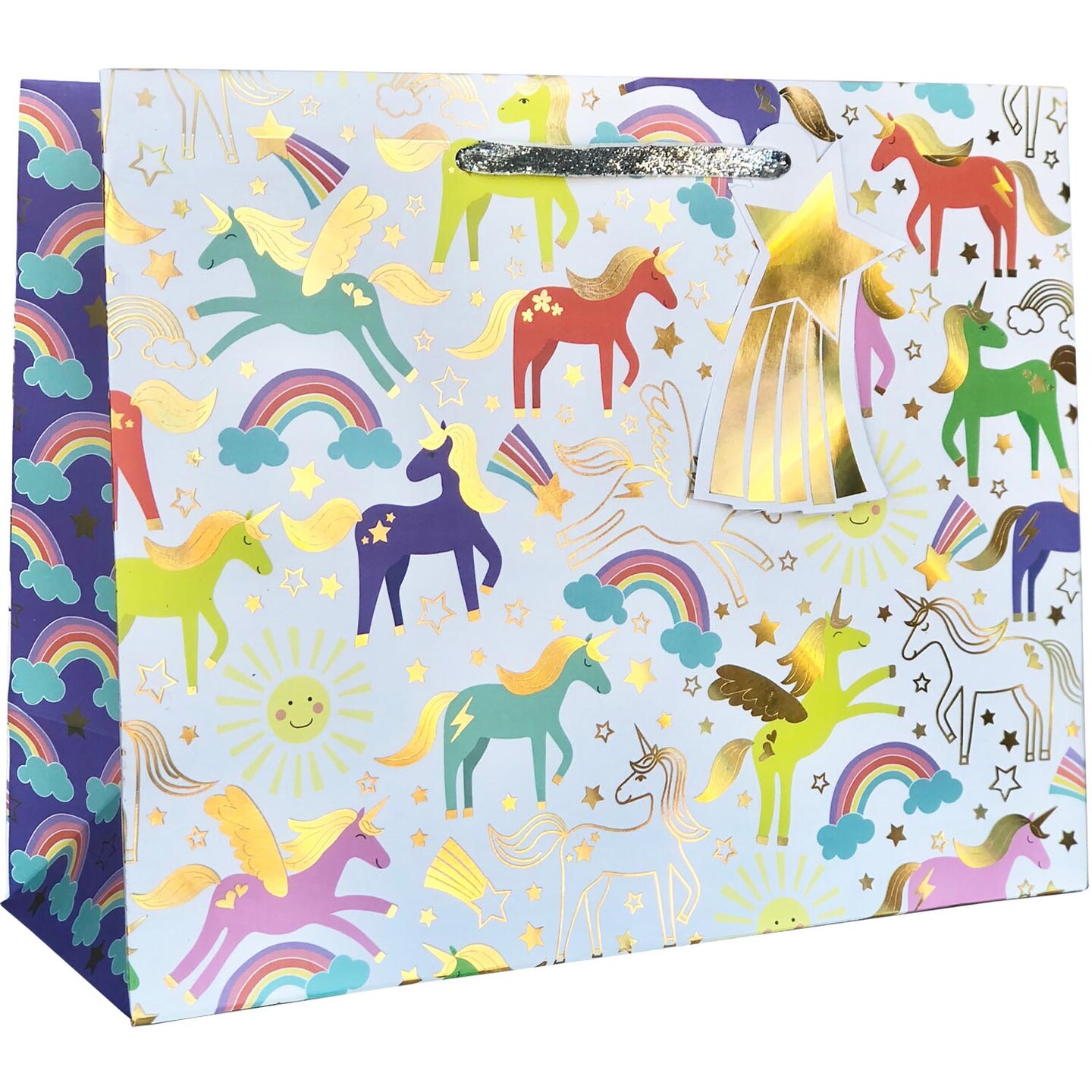 Pack/6: Unicorn Gift Bag - 12-1/2 x 5 x 10&#x22;