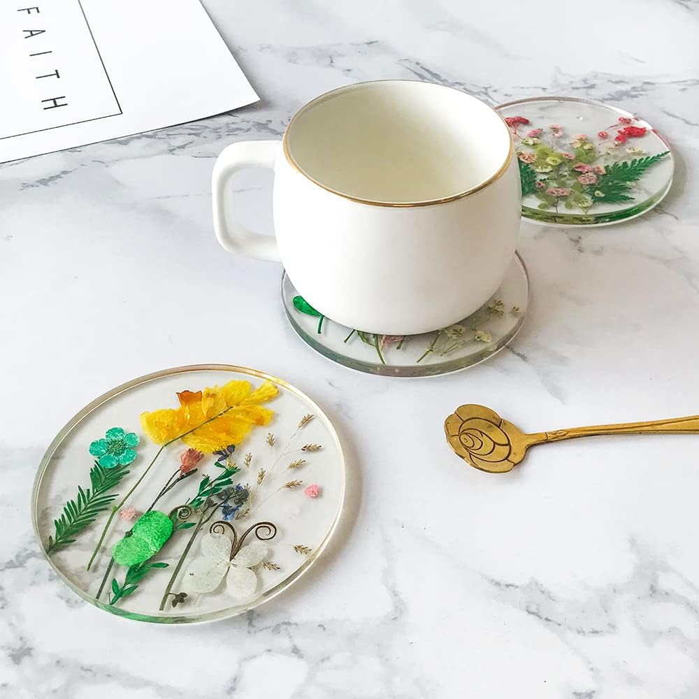 Set of 6 Floral Coasters for Drinks
