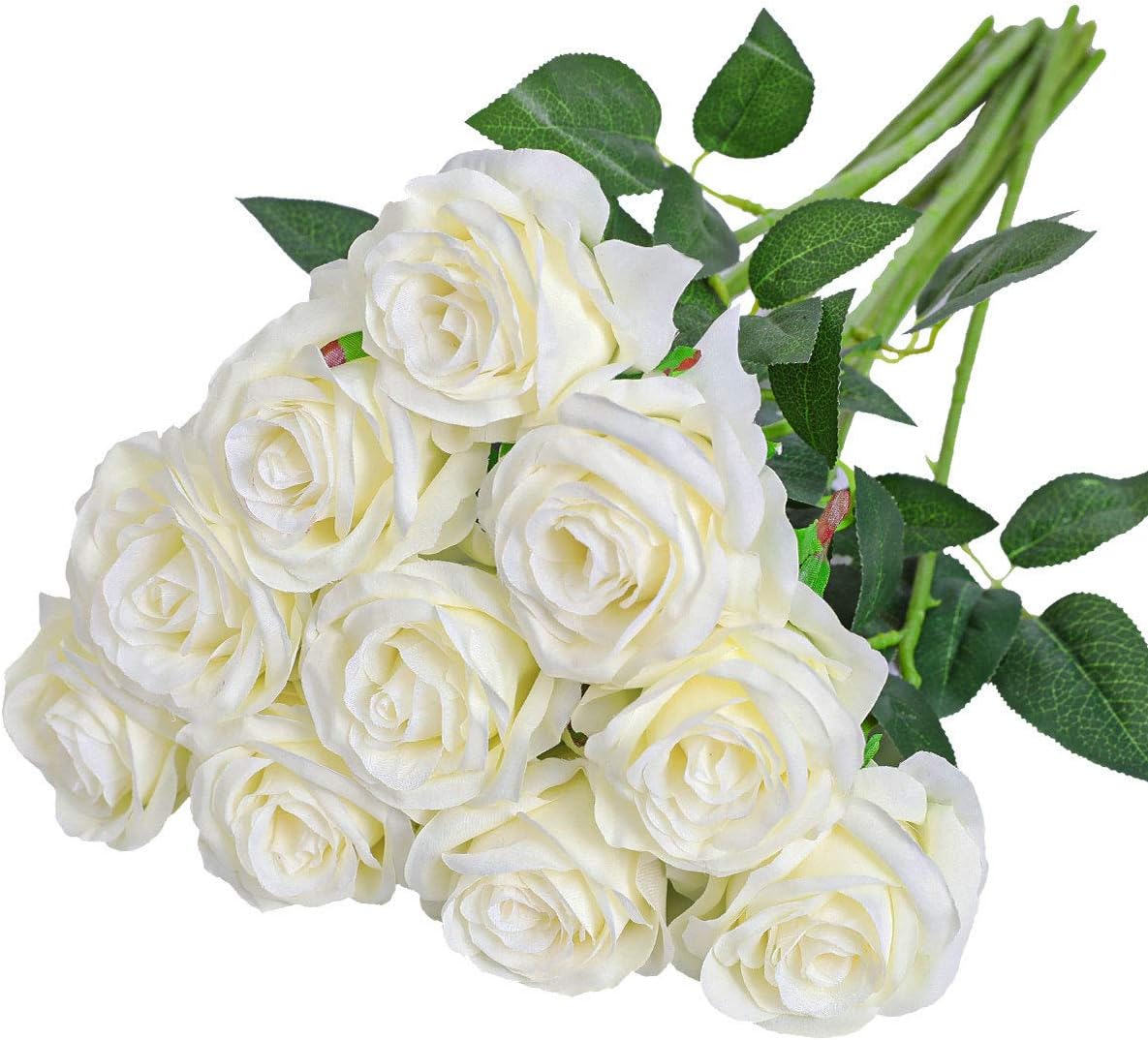 10pcs Artificial Silk Rose Flower Bouquet