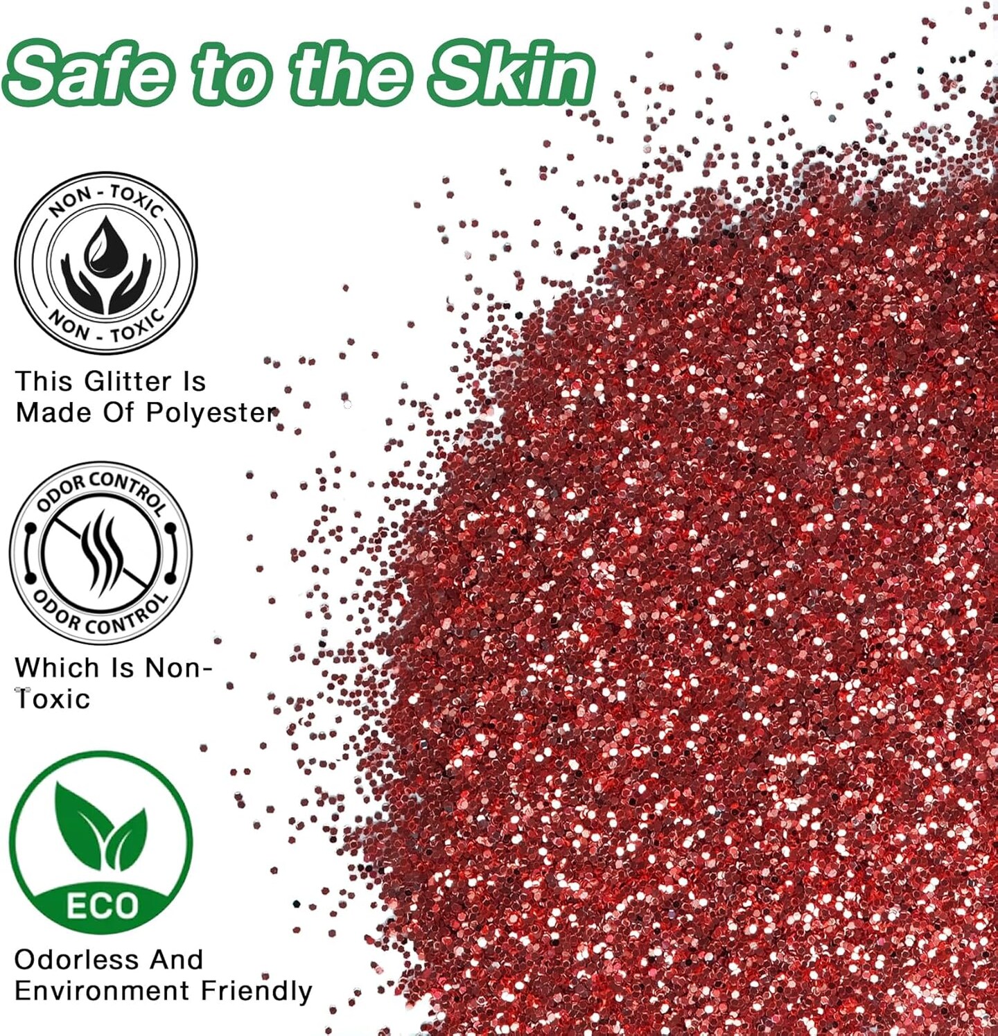 7.76oz/220g Red Craft Glitter Powder