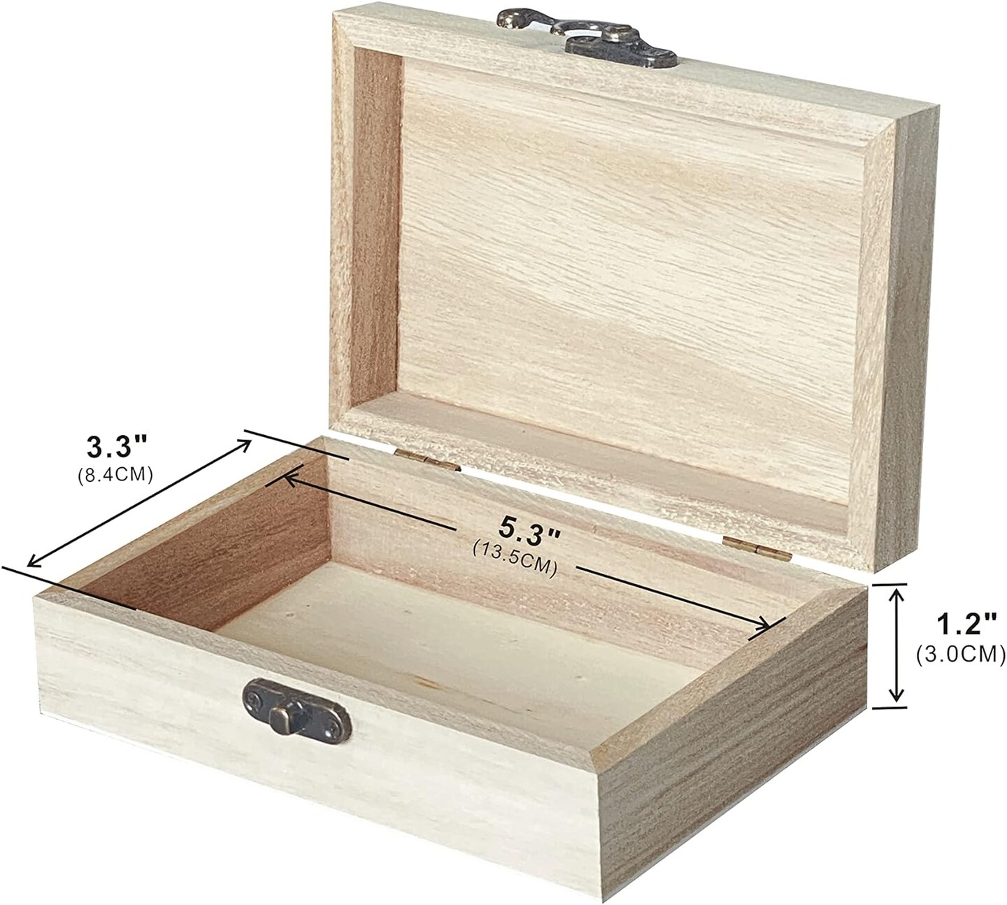 24-Pack Small Wood Box for Crafts 6&#x22;x4&#x22;x2&#x22;
