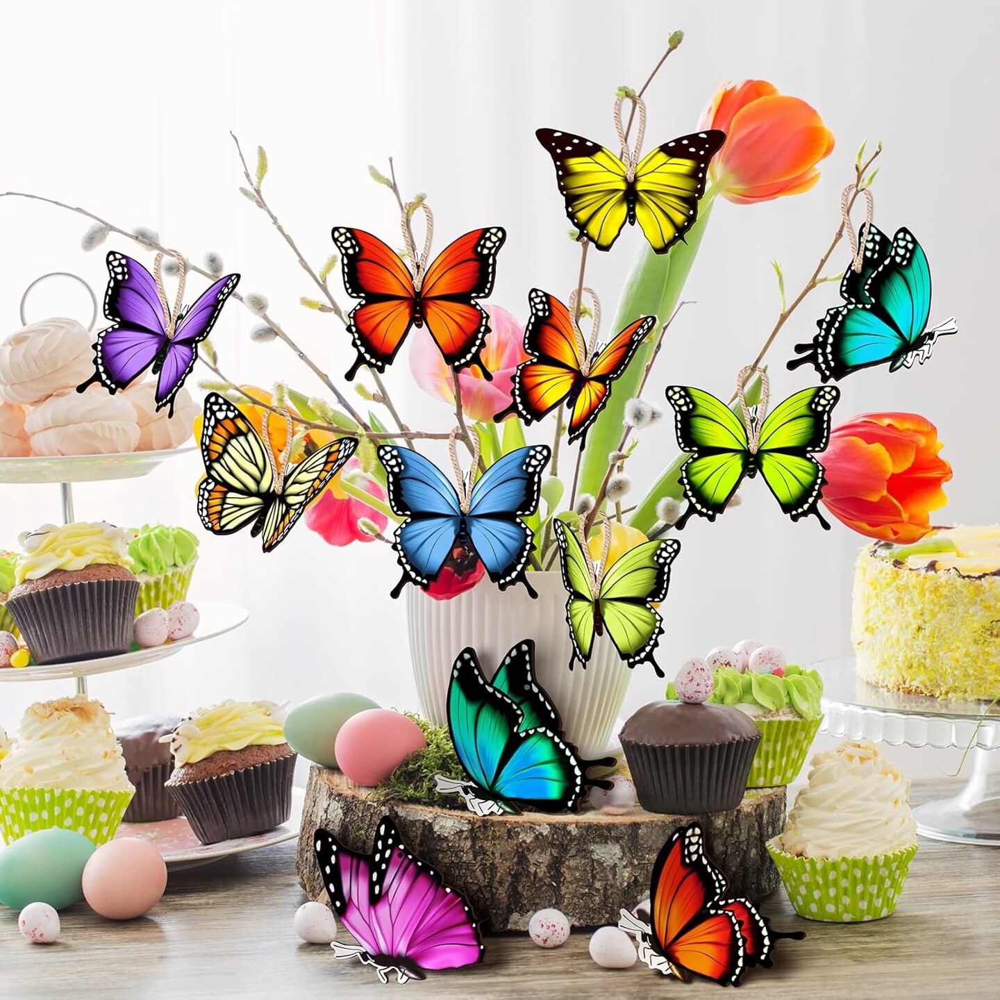 24 Pieces Spring Butterfly Ornament
