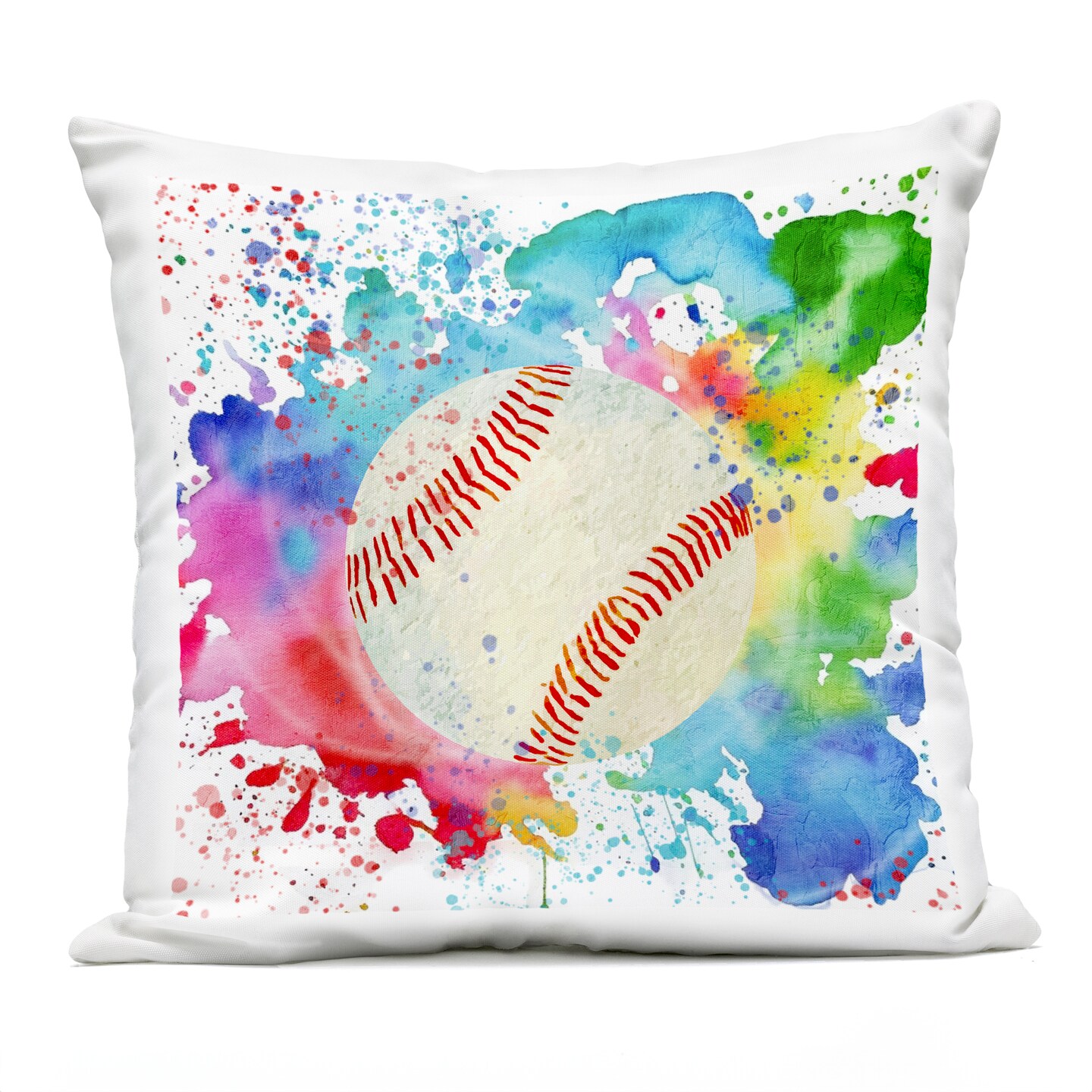 Stupell Industries Soccer Sport Splash Outdoor Printed Pillow design by Kim Allen, 18 x 7 x 18