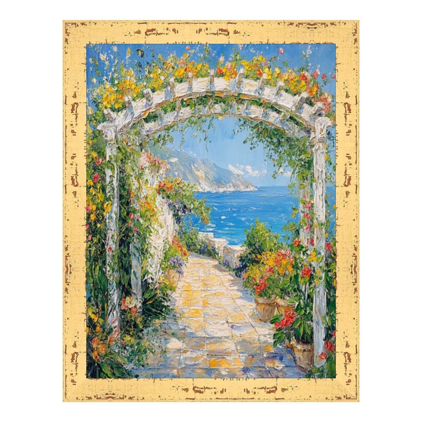 Slim Yellow Chabi Chic Farmhouse Rustic Picture Frame 12x16 frame