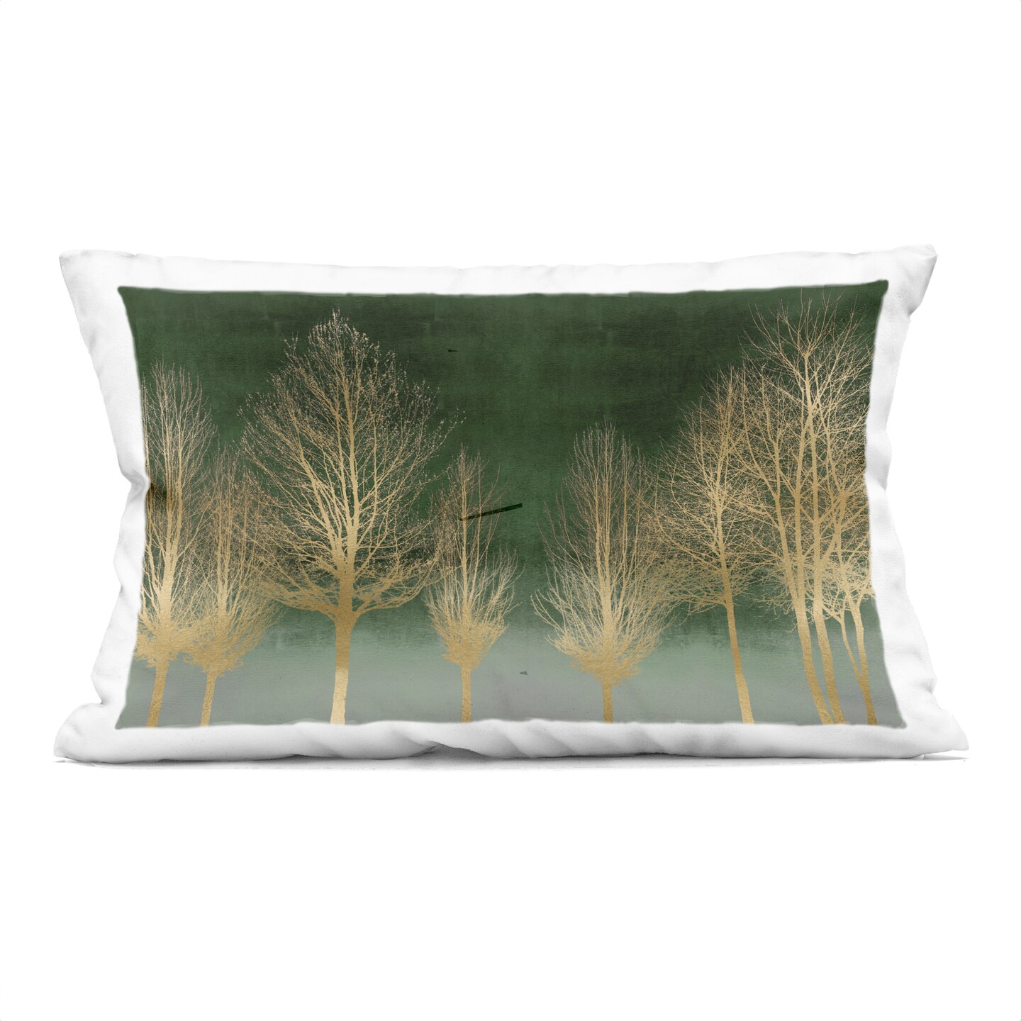 Stupell Industries Gold Gradient Forest Decorative Printed Pillow design by Kate Bennett, 14 x 7 x 20