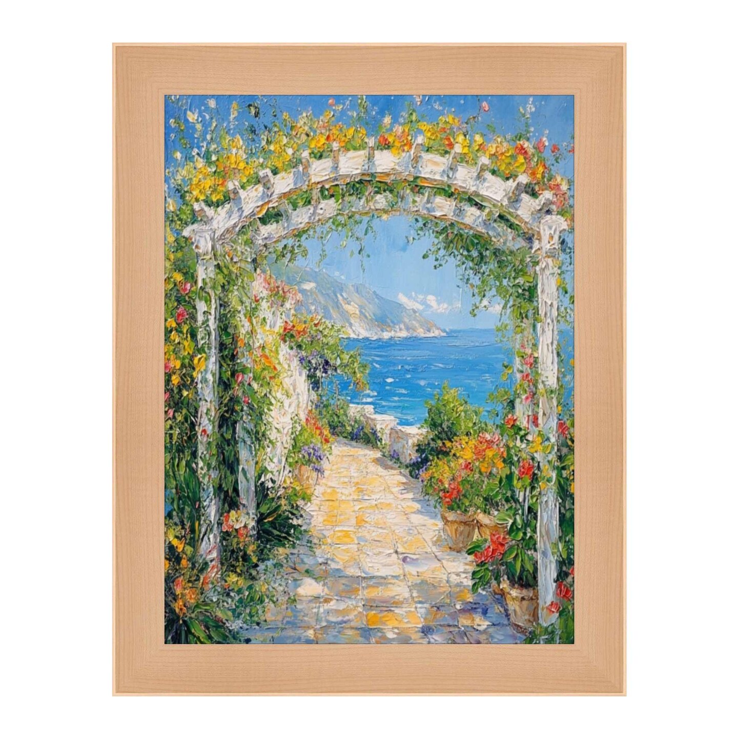 Natural Maple Wood Flat Picture Frame 24x24 frame