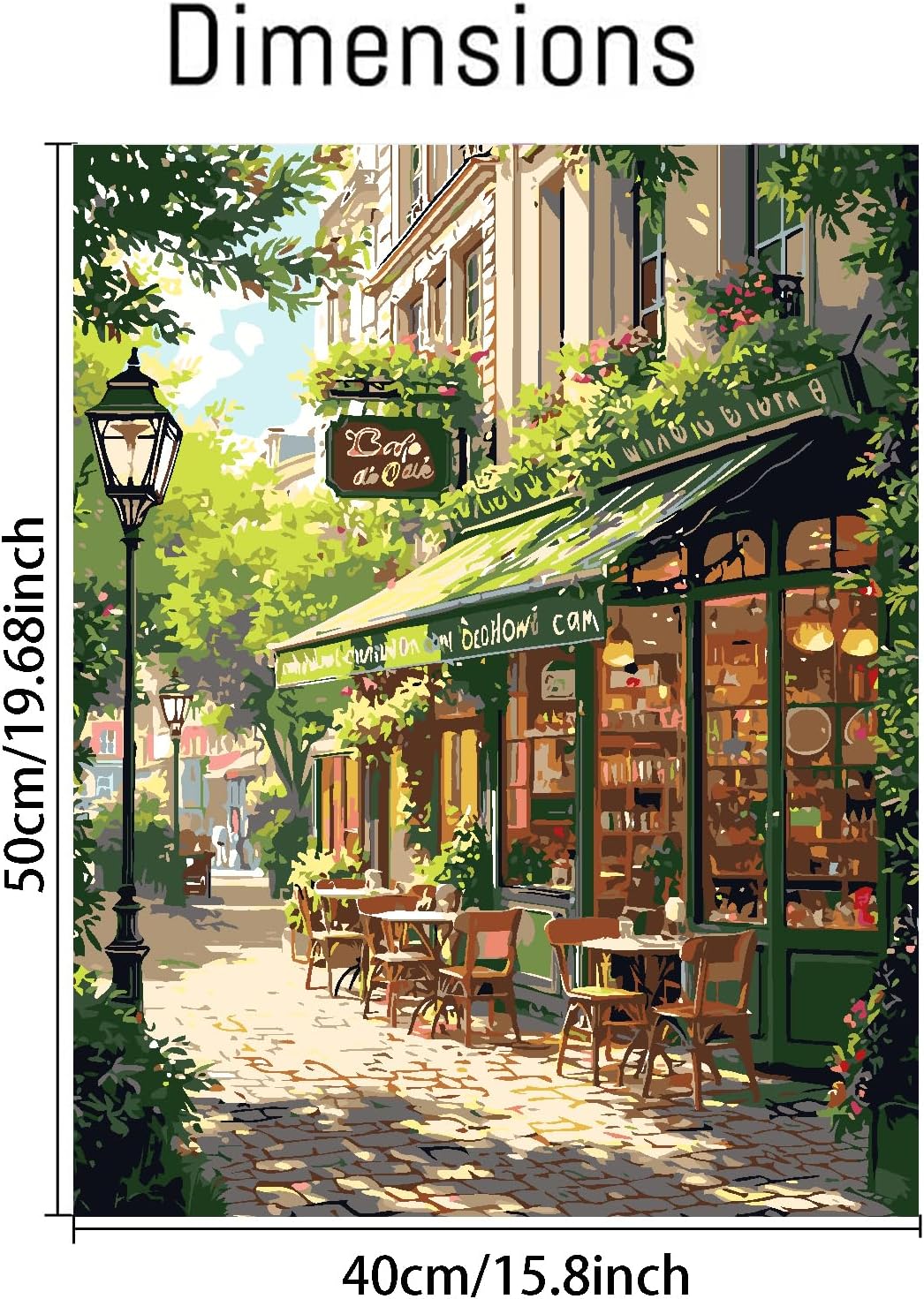 Paint by Numbers Kit for Adults, Easy Street Cafe