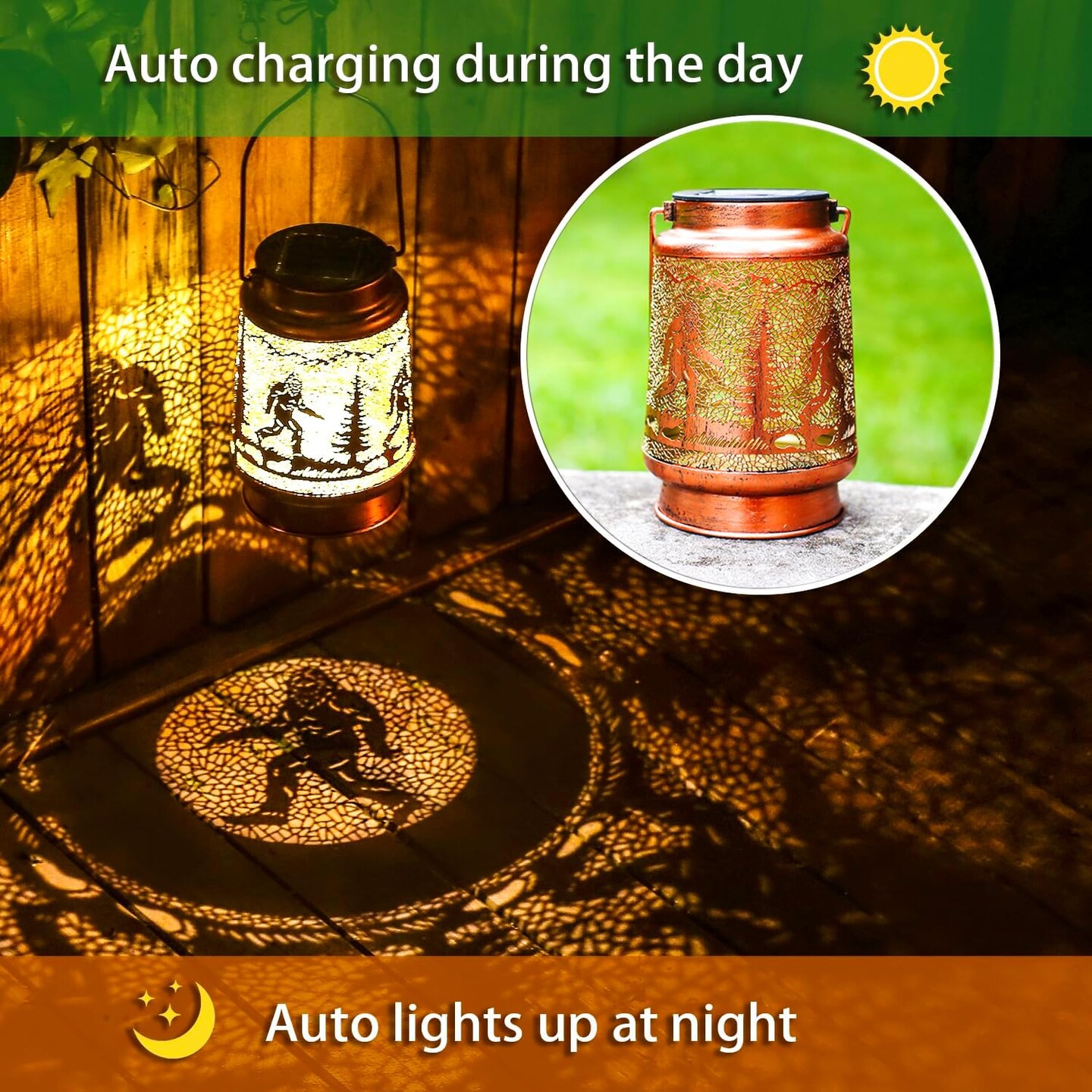 Summer Solar Lantern Tabletop Light - Waterproof LED Hanging Lantern for Yard, Patio, Garden &#x26; Pathway Decor &#x2013; Perfect Summer Gift for Men &#x26; Women