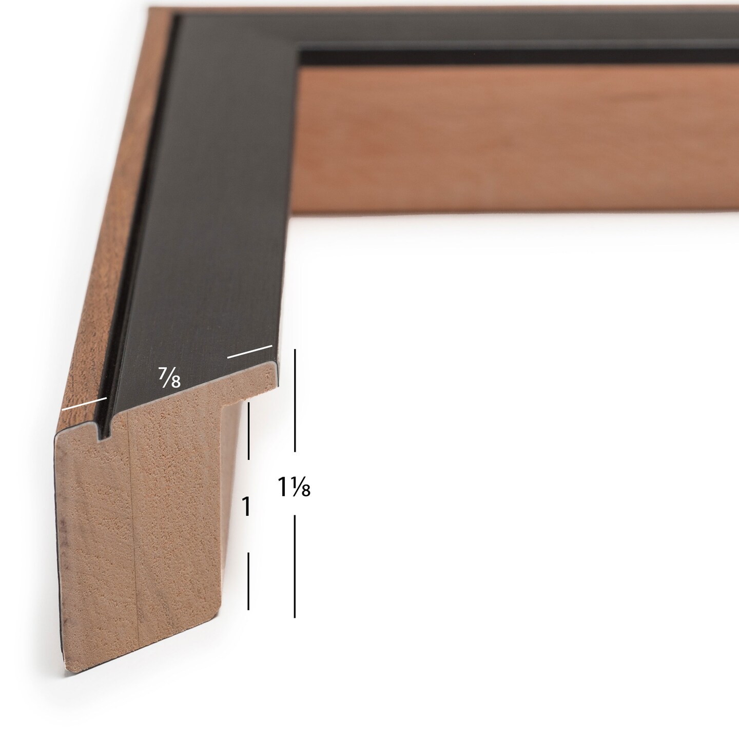 11x16 Picture Frame, Acoustic 0.875 Inch Wood  Moulding, Wall Display Frame for Art, Posters, or Photos by wallsthatspeak