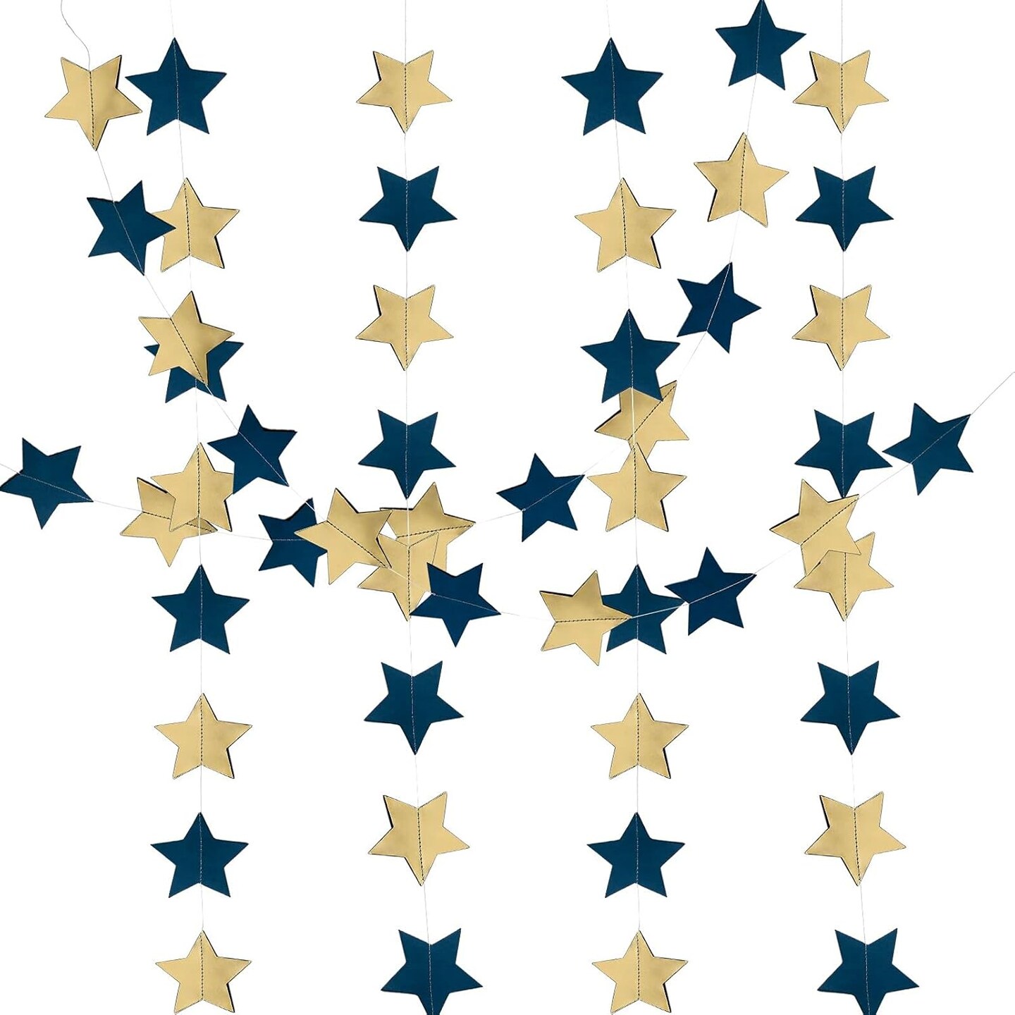 30 Feet Navy Blue Gold Party Decorations