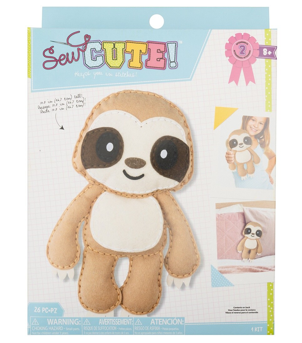 AC Kids Felt Sewing Kit 1/Pkg-Sloth