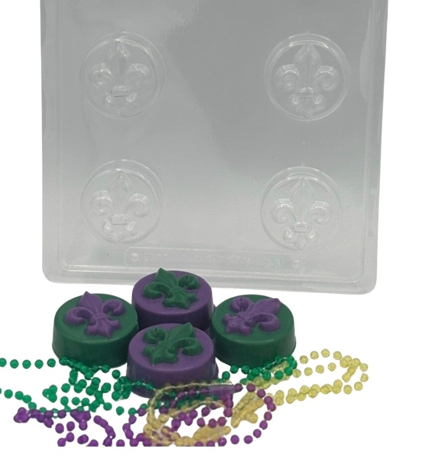 Life Of The Party Mardi Gras Fleur De Lis Cookie Mold 6 Cavity