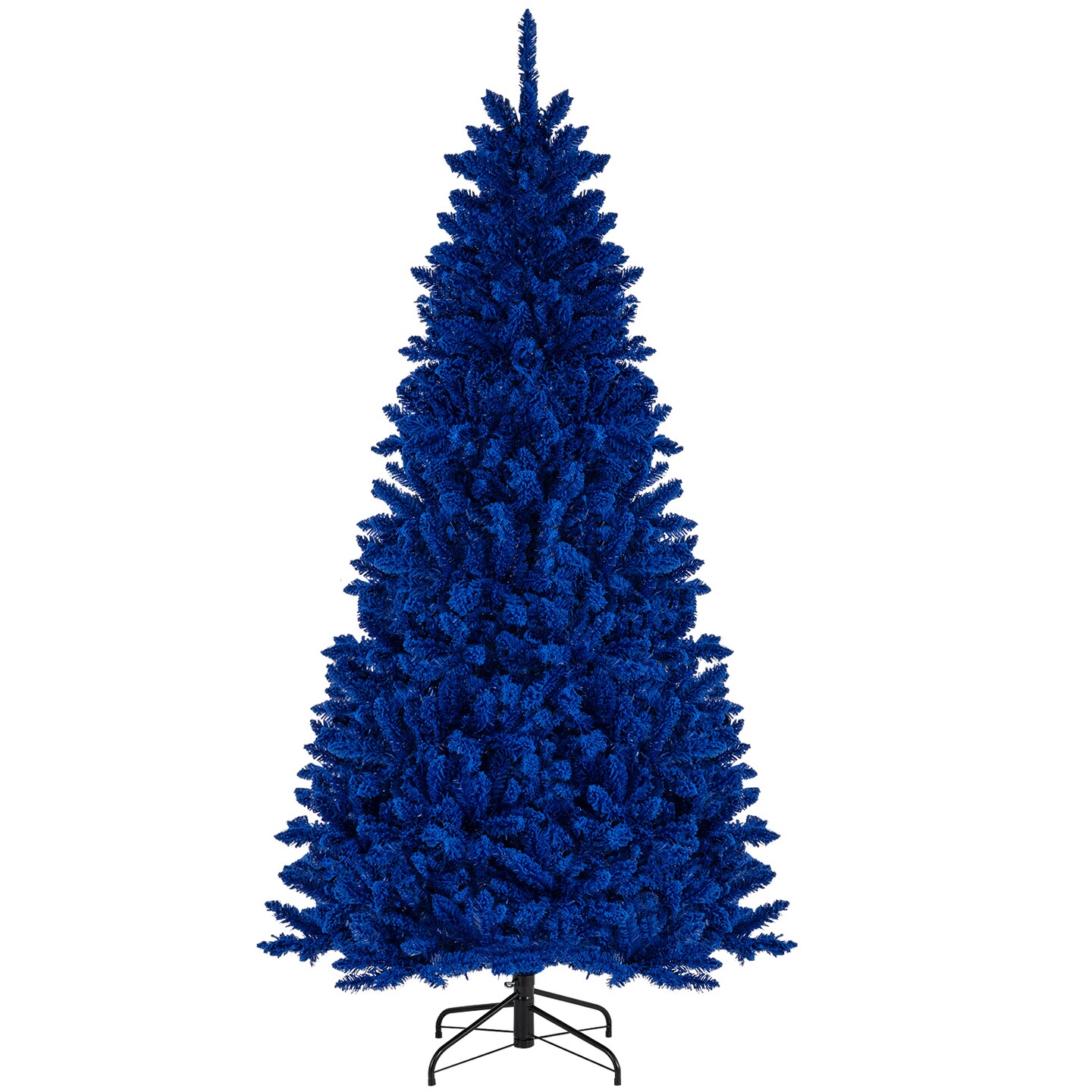 Royal Blue PVC Metal 7ft Pre-Lit Christmas Tree 340 LED Lights