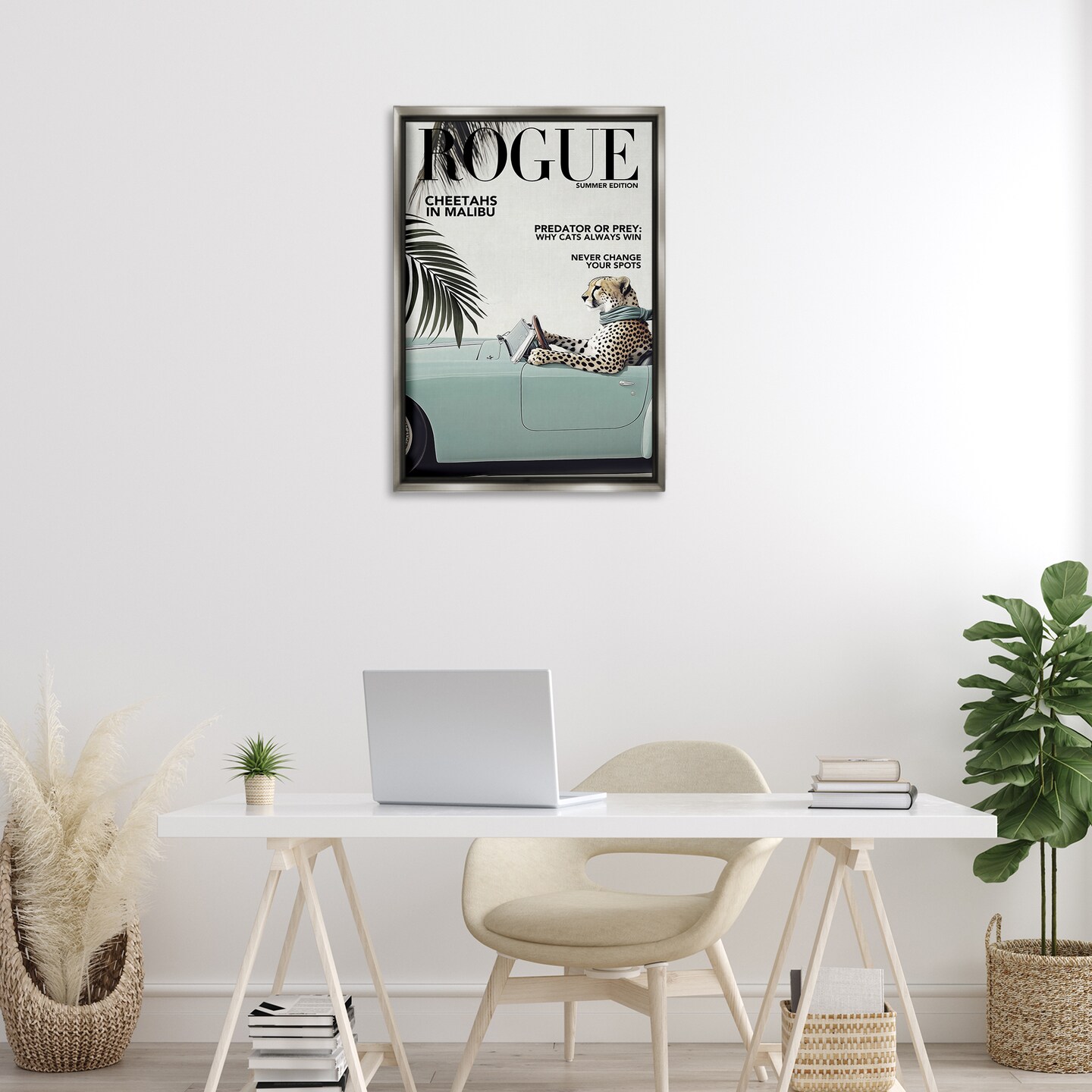 Stupell Industries Rogue Cheetah Magazine Floating Frame By Annabelle Hall
