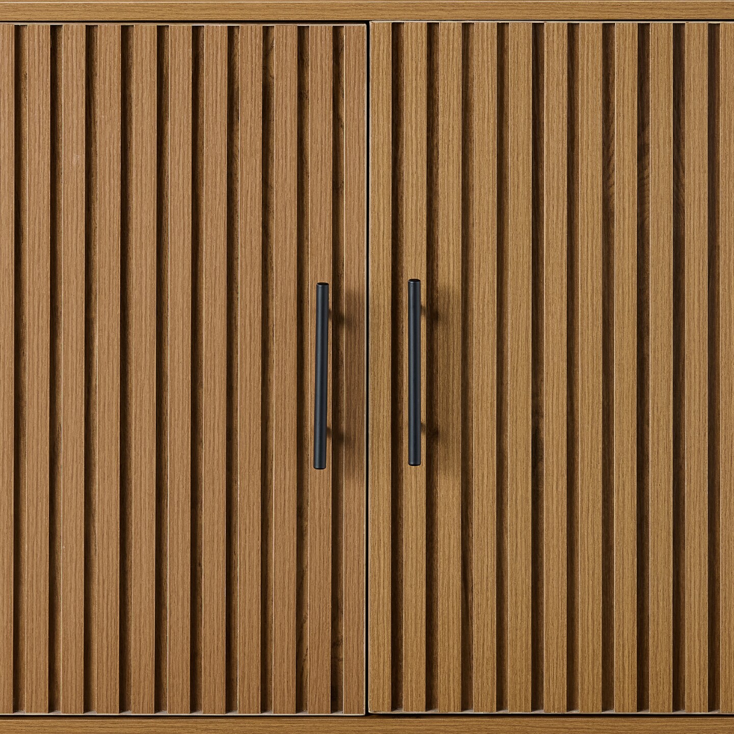Best Choice Products 2-Door Slatted   Storage Cabinet, Accent Furniture w/ Non-Scratch Foot Pads