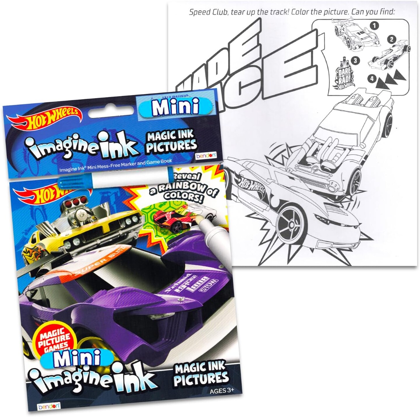 Monster Jam and Hot Wheels Magic Ink Coloring Book Set
