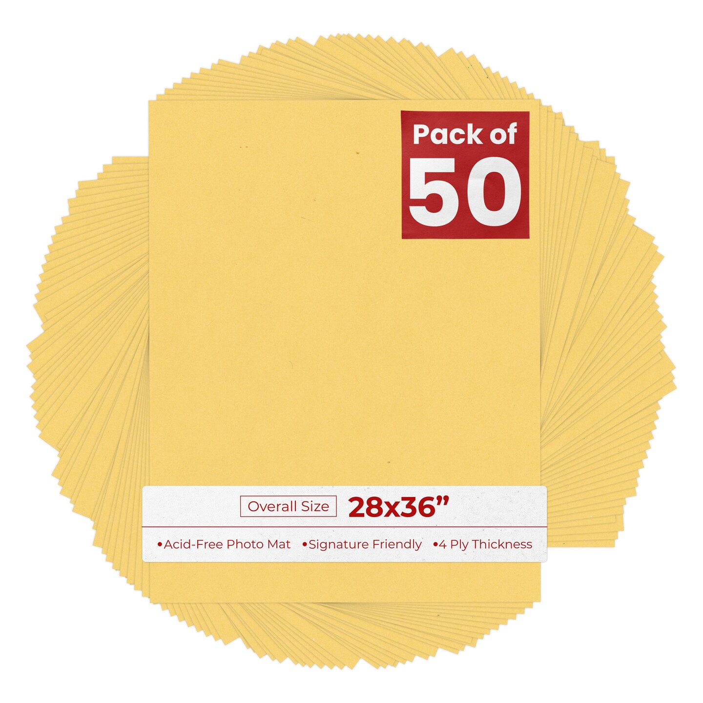 Light Orange 28x36 Uncut Mat Board - Blank Sheets, No Opening, Color ...
