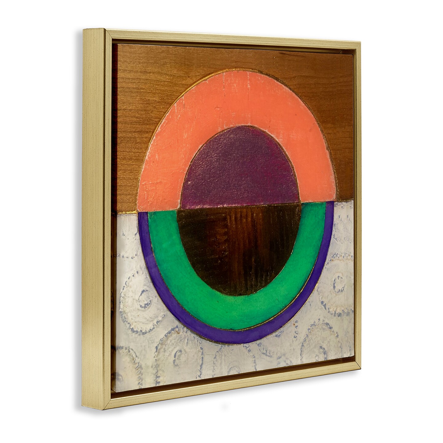 Stupell Industries Horizontal Split Circle Floating Frame, design by Matthew Finger